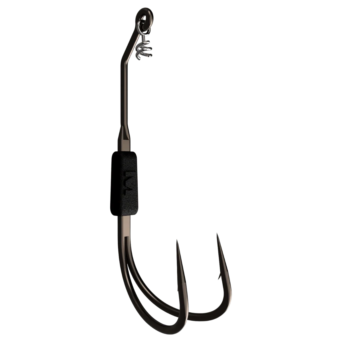 MUSTAD FROG TRAILER WEEDLESS DOUBLE HOOK WEIGHTED 2PK - BLACK NICKEL SIZE #4/0