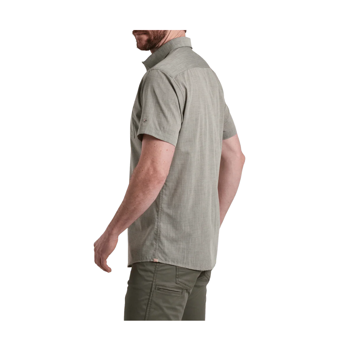 KUHL MEN'S KARIB STRIPE SHORT SLEEVE SHIRT - ASHWOOD - Image 3