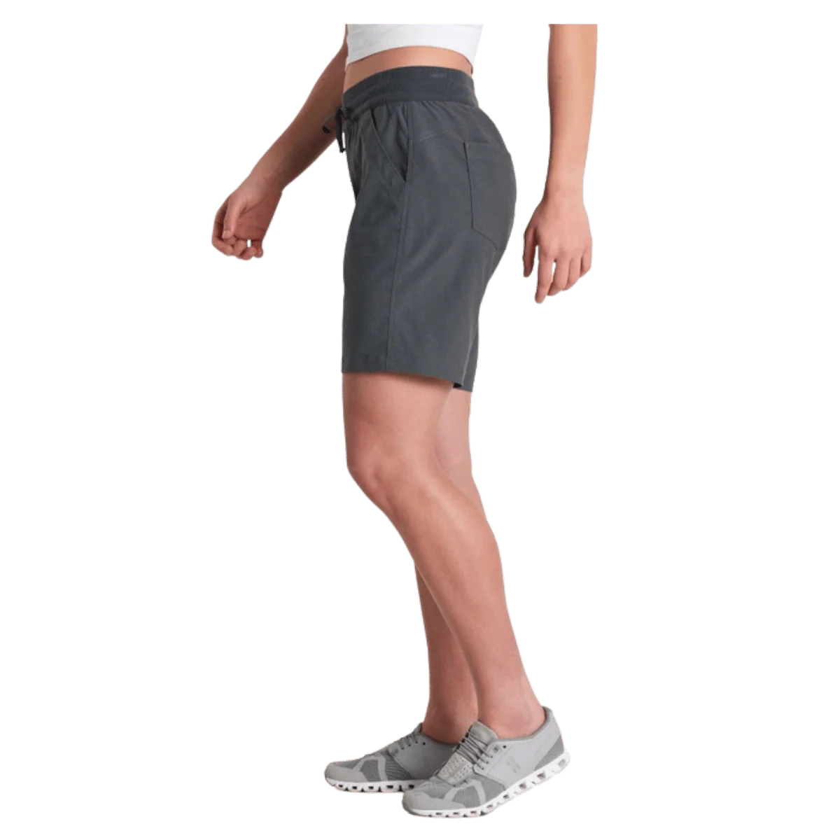 KUHL WOMEN'S TREKR PULL ON SHORT 8" W/ UPF 50+ - CHARCOAL - Image 2