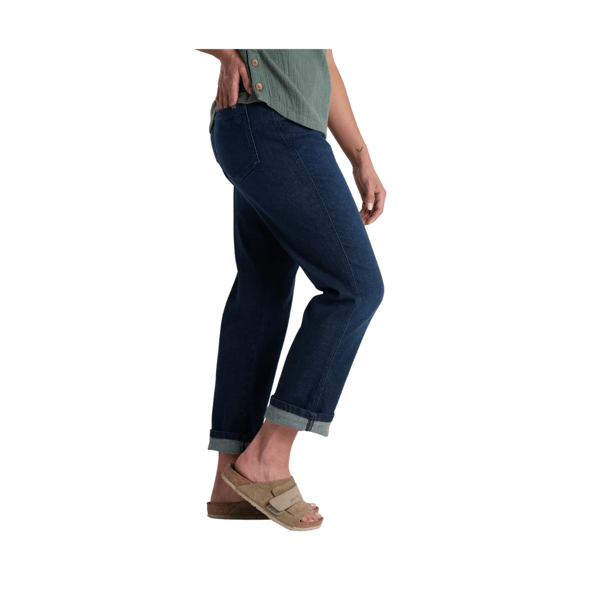 KUHL WOMEN'S KONTOUR BOYFRIEND DENIM PANT - MIDNIGHT - Image 3