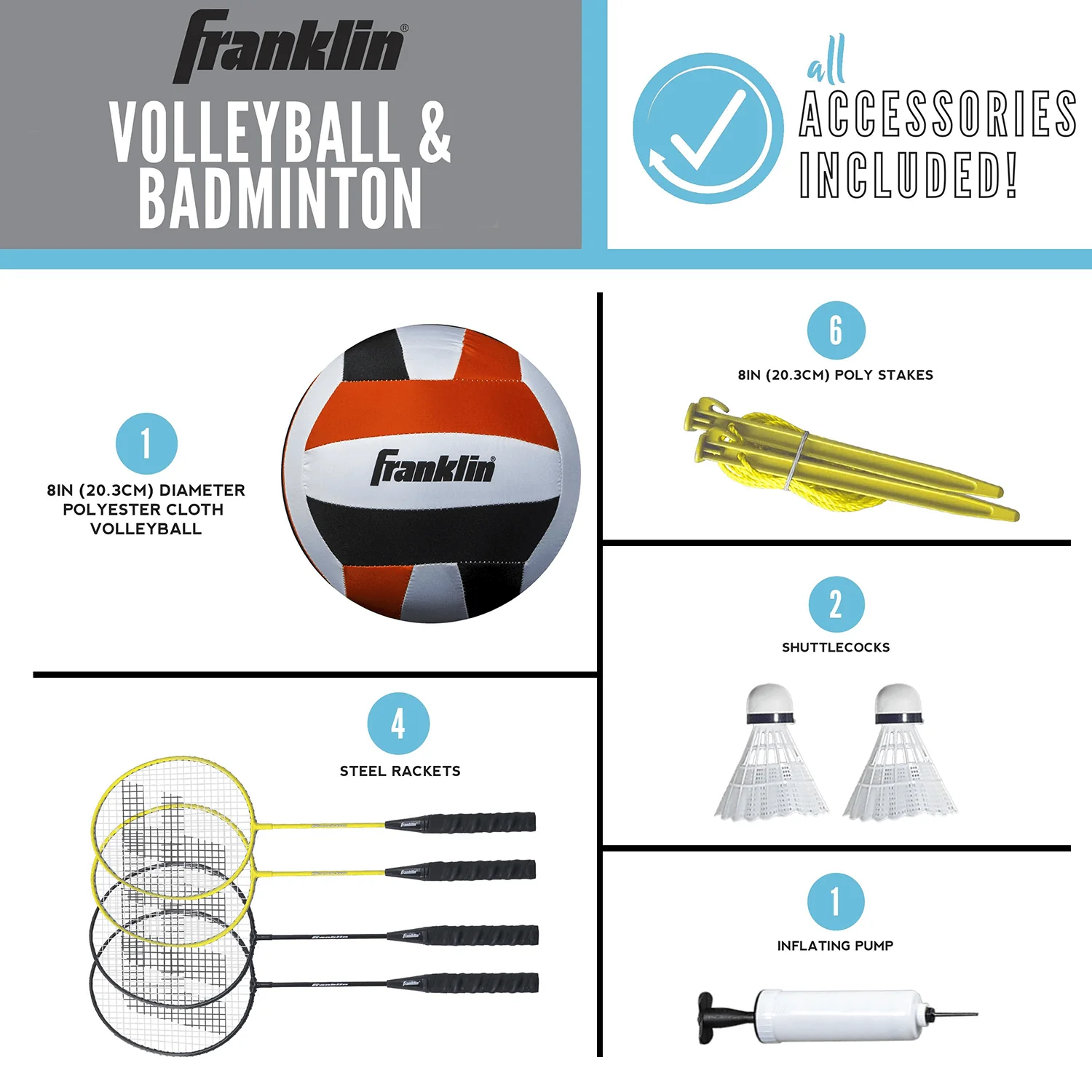 FAMILY VOLLEYBALL AND BADMINTON SET - Image 4