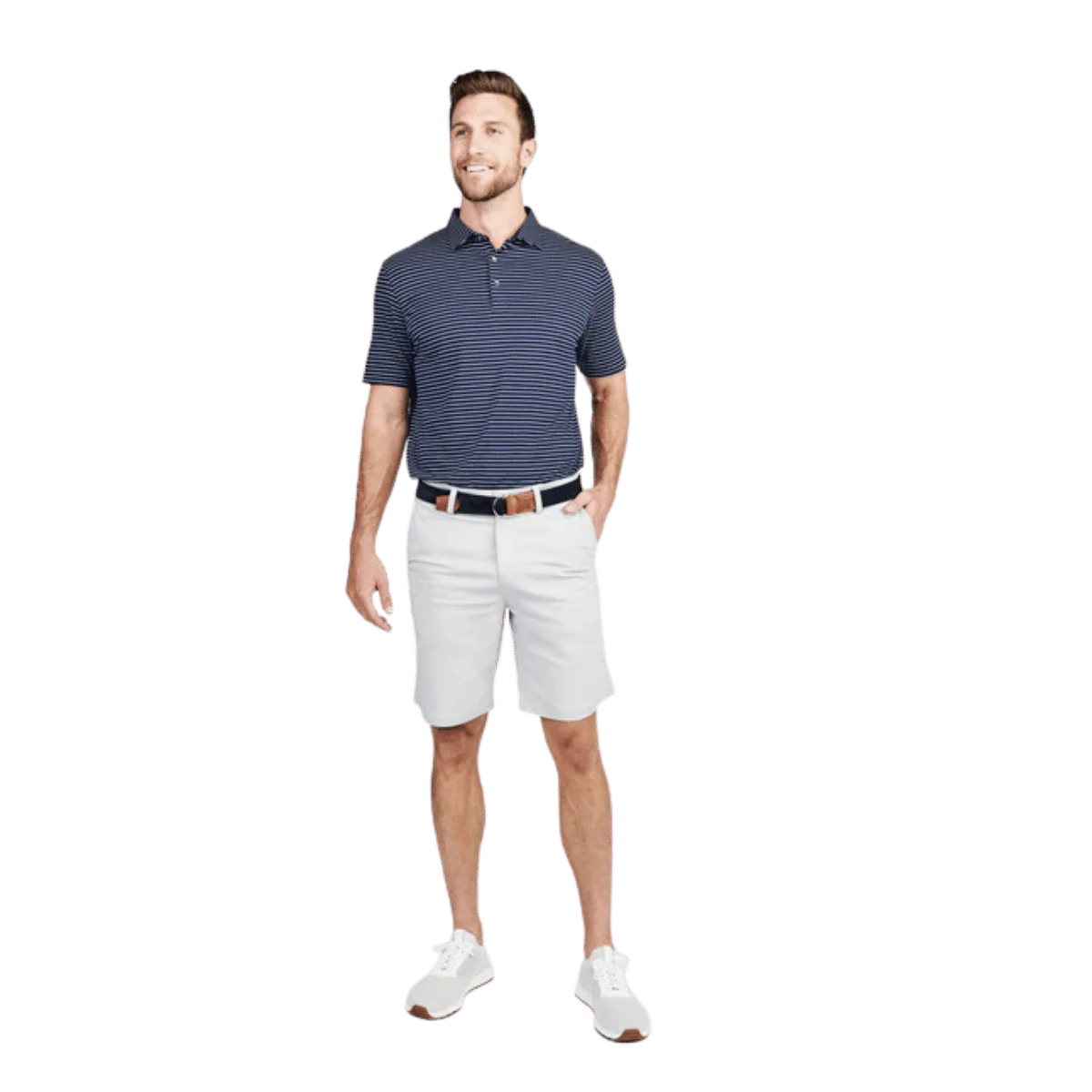 TASC CLOUD POLO BROOKLINE STRIPE - CLASSIC NAVY/WHITE - Image 3