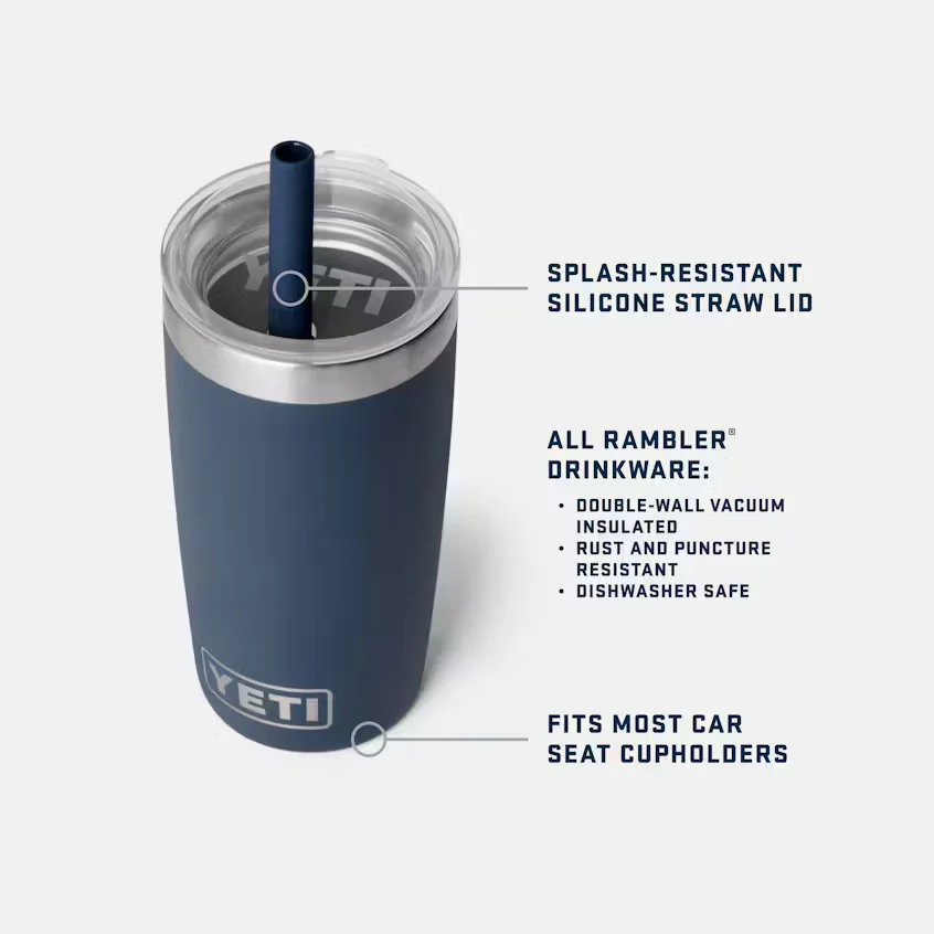 YETI RAMBLER JR TUMBLER WITH SILICONE STRAW LID - 10 OZ - Image 7