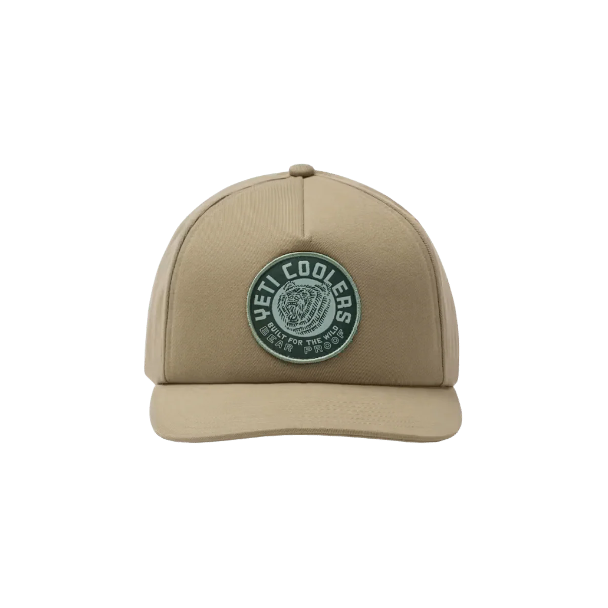 YETI BEAR WOVEN FLAT BRIM SNAPBACK - TAUPE