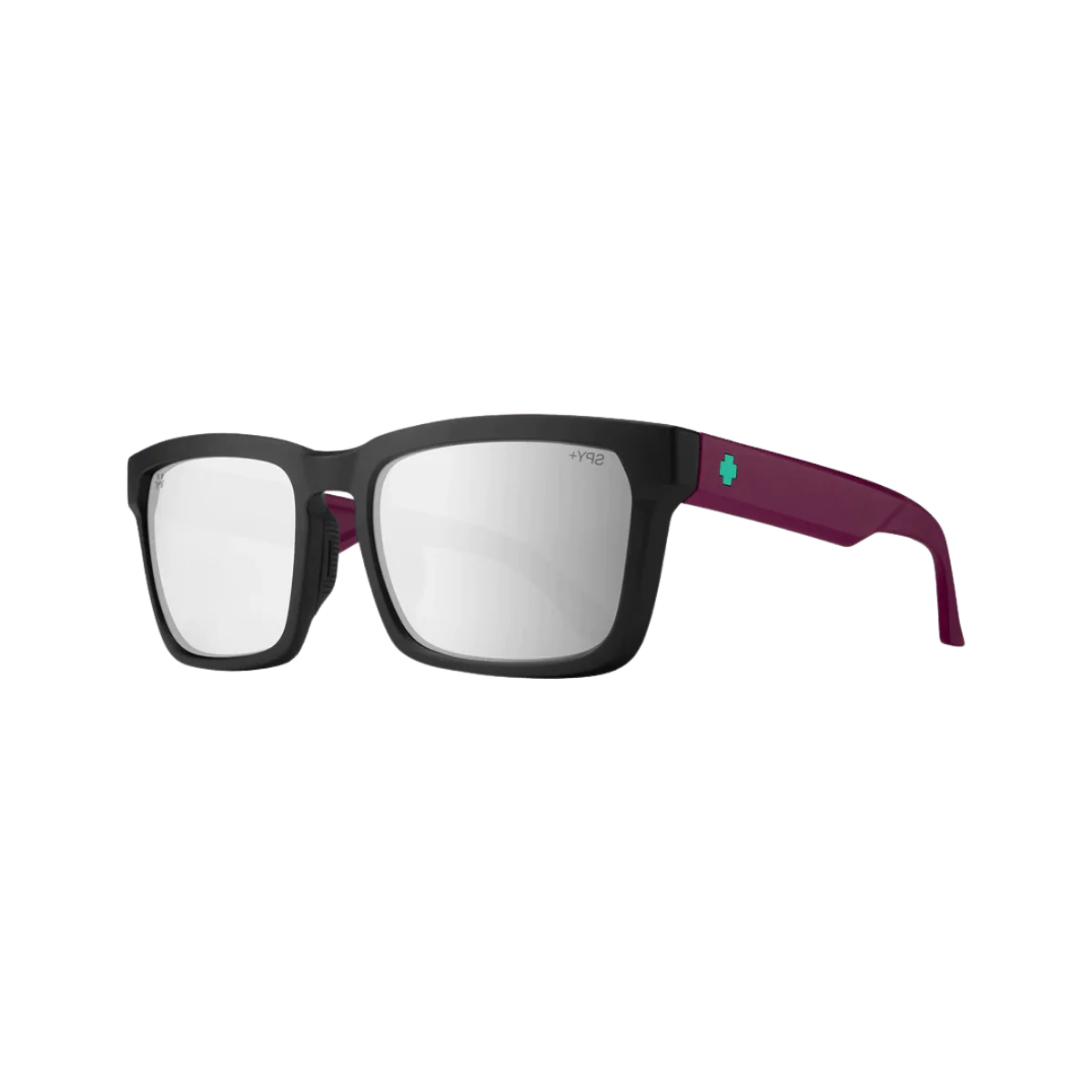 SPY HELM TECH SUNGLASSES - BLACK PURPLE/ HAPPY BRONZE PLATINUM SPECTRA MIRROR