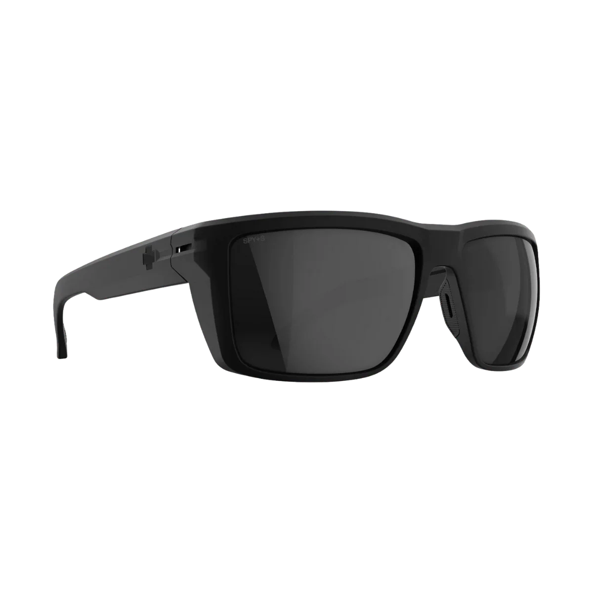 SPY OVERHAUL XL SUNGLASSES - SOFT MATTE BLACK/HAPPY BOOST POLAR BLACK MIRROR"