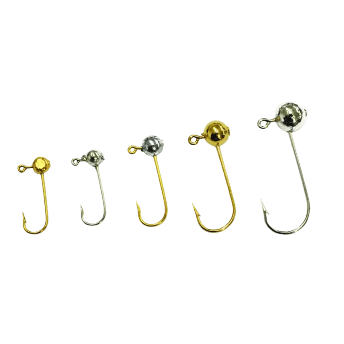 WAPSI FLY BALL STYLE JIG HEADS - GOLD
