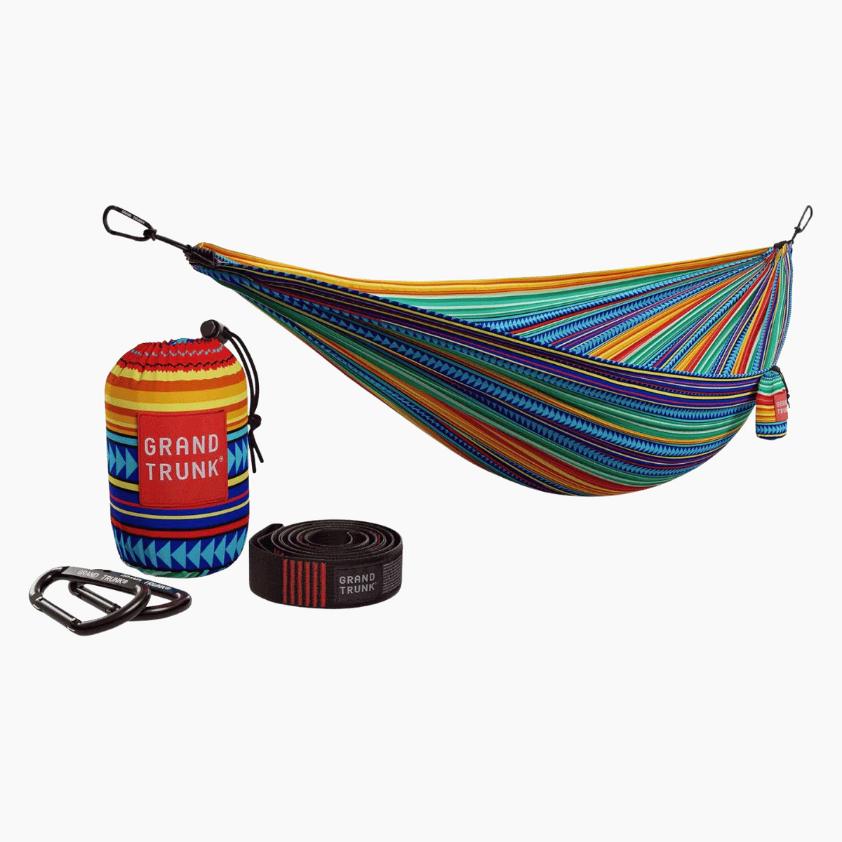 GRAND TRUNK DOUBLE DELUXE PARACHUTE NYLON HAMMOCK WITH SUSPENSION STRAPS