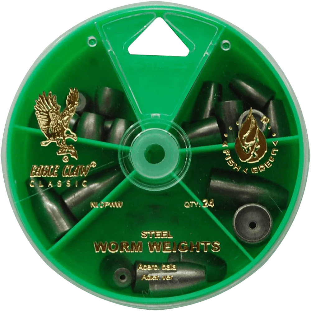 EAGLECLAW WORM WEIGHTS NON-LEAD - 24 PK