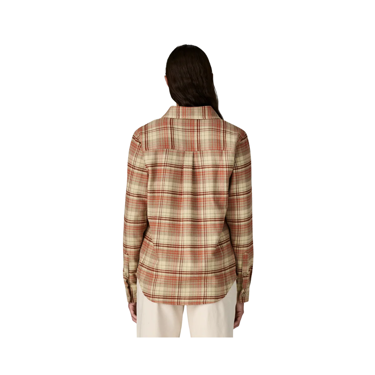 PATAGONIA WOME'S LONG SLEEVED FJORD FLANNEL SHIRT - POTTERS RED - Image 2