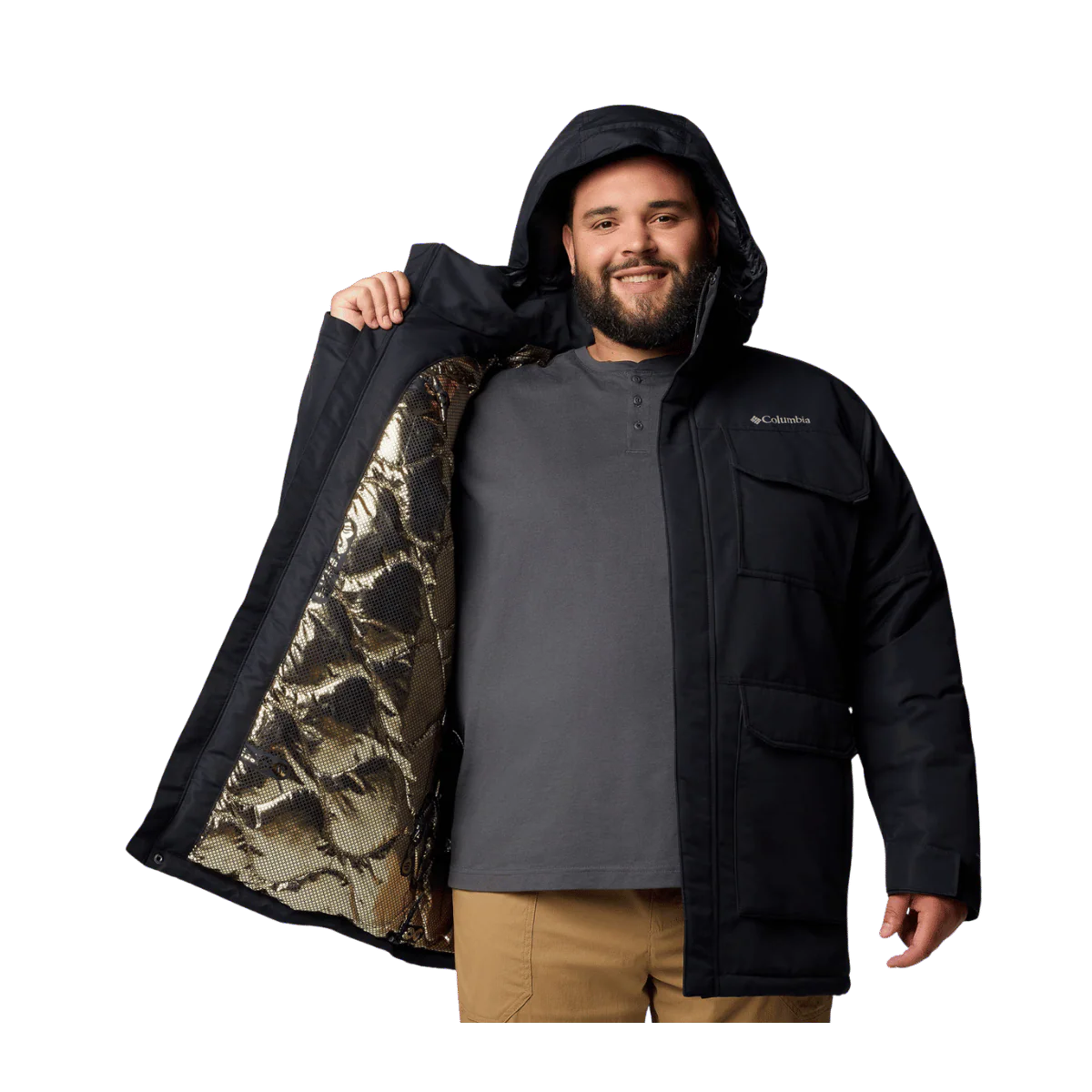 COLUMBIA MEN'S LANDROAMER II PARKA JACKET - BLACK - Image 3
