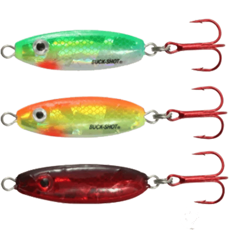 NORTHLAND BUCK-SHOT RATTLE SPOON 3PK ASSORTED 1/8OZ