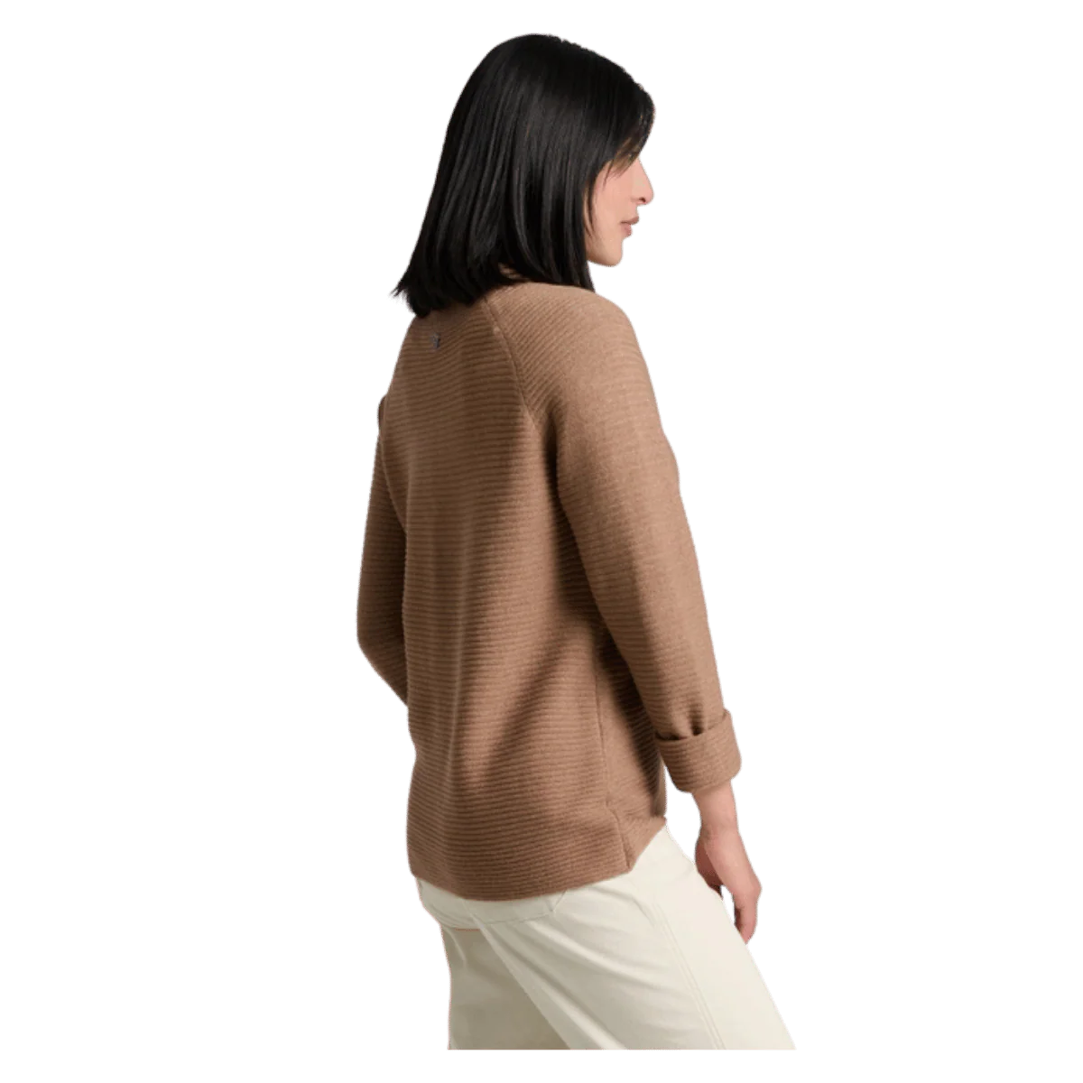 KUHL WOMEN'S SOLACE SWEATER HEATHERED KNIT - LATTE - Image 2