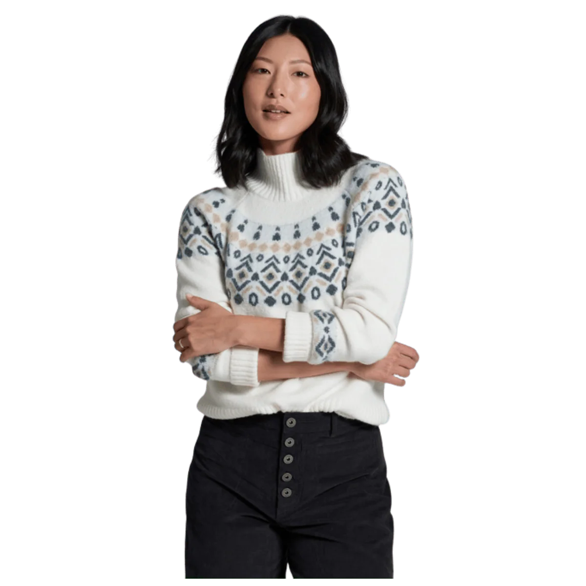 KUHL WOMEN'S ALPINA MERINO SWEATER - ALPINE WHITE