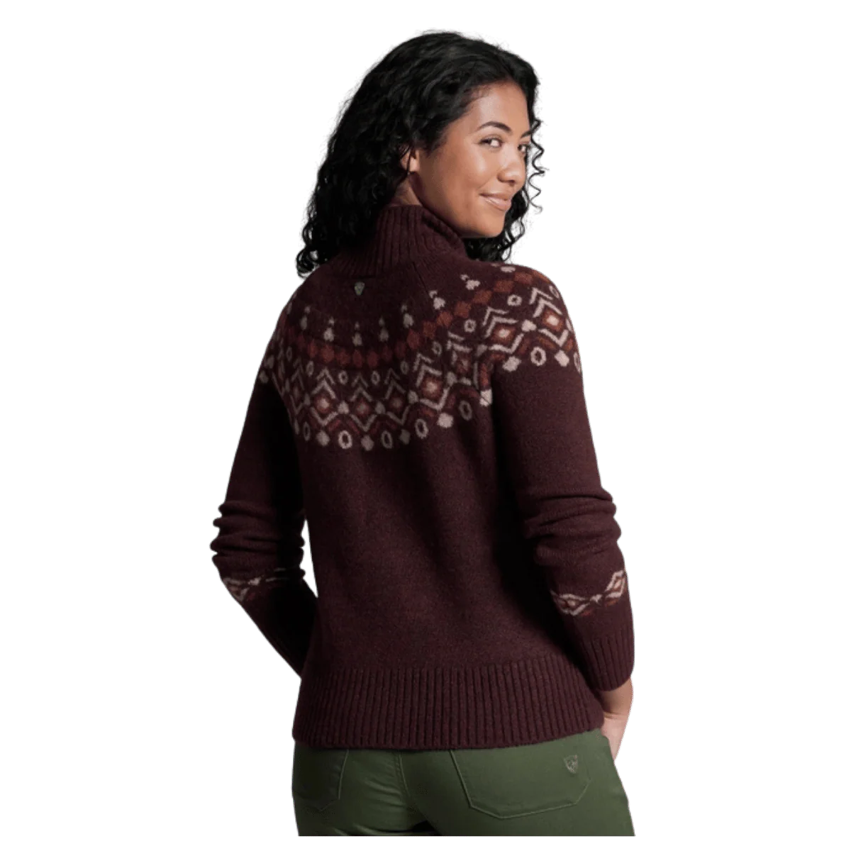 KUHL WOMEN'S ALPINA SWEATER MERINO WOOL - RAISIN - Image 3