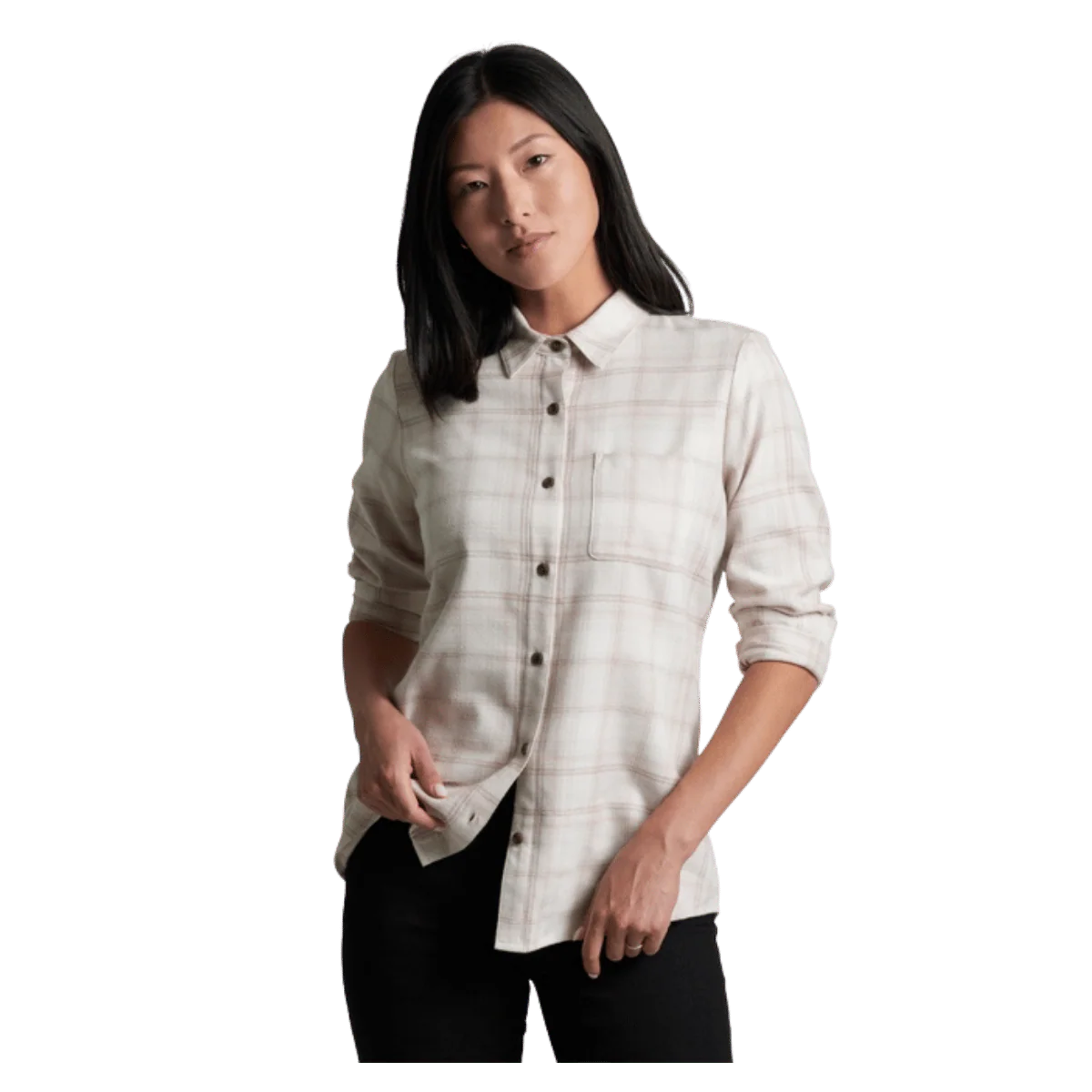 KUHL WOMEN'S WHISPER FLANNEL - VANILLA