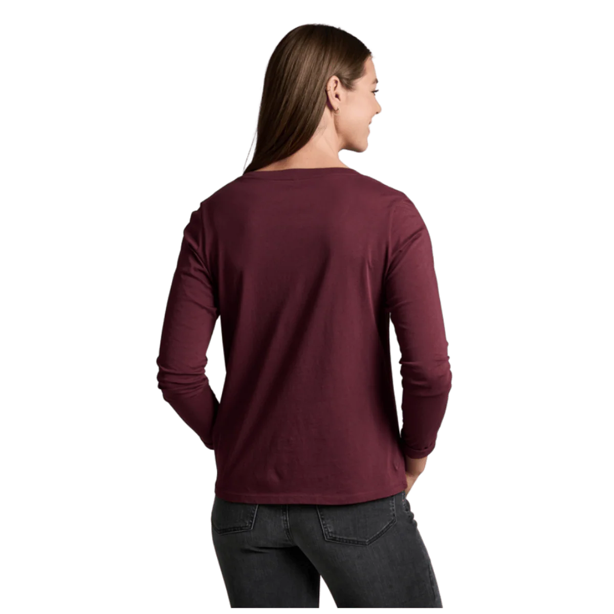 KUHL WOMEN'S VEGA LONG SLEEVE V-NECK TOP - RAISIN - Image 3