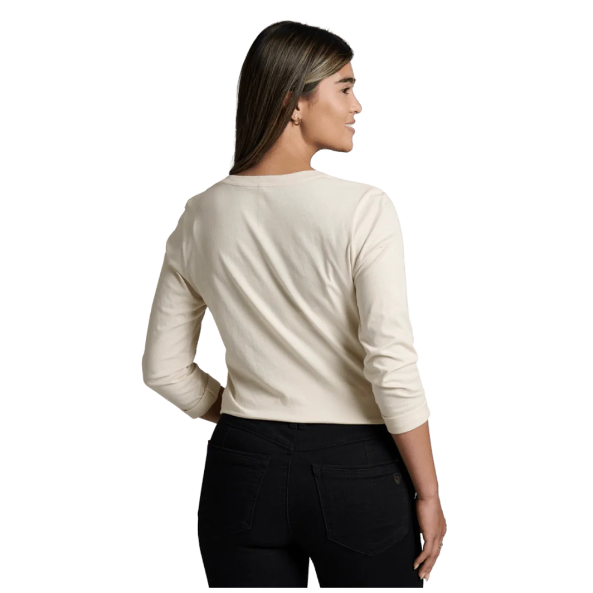 KUHL WOMEN'S VEGA LONG SLEEVE V-NECK TOP - STONE - Image 3