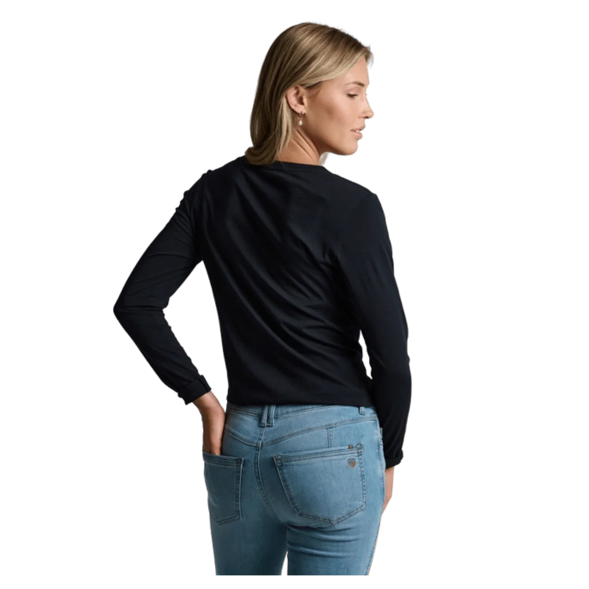KUHL WOMEN'S VEGA LONG SLEEVE V-NECK TOP - BLACK - Image 3