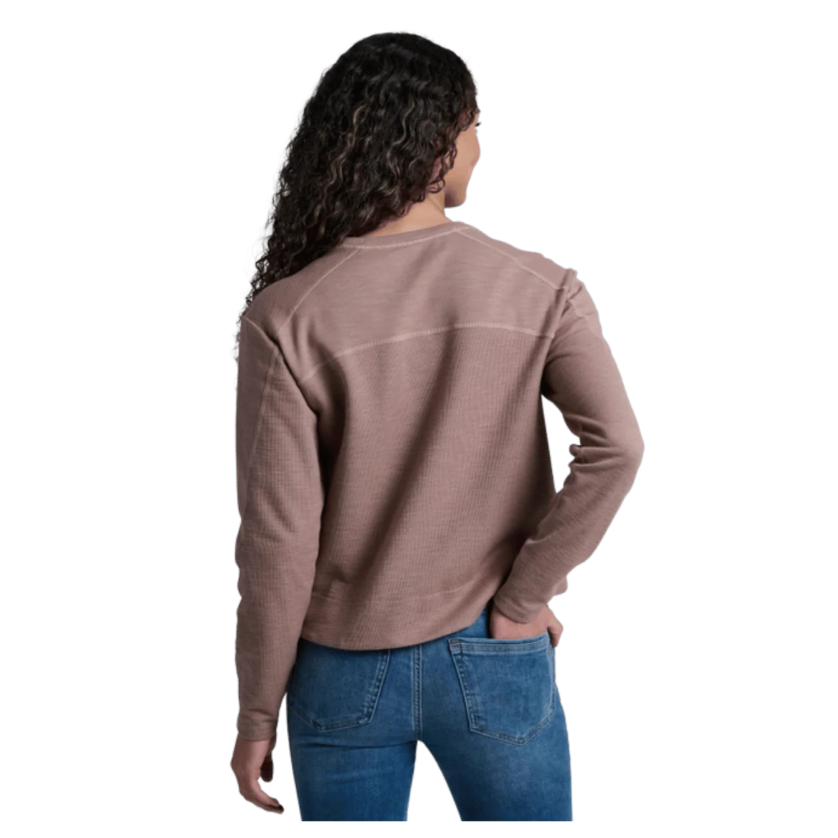 KUHL WOMEN'S LOLA PULLOVER SWEATSHIRT - LATTE - Image 3