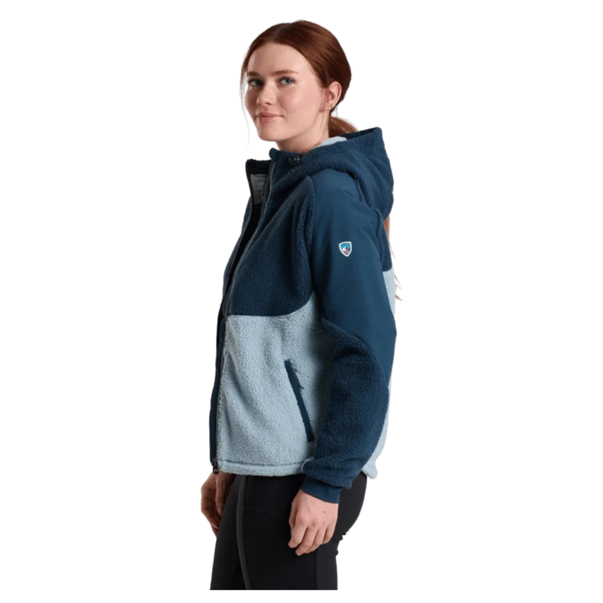 KUHL WOMEN'S ELIXIR HOODY ITALIAN FLEECE - METAL BLUE - Image 2