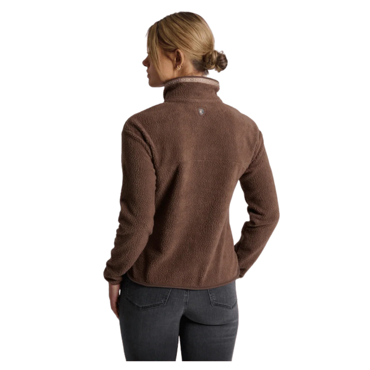 KUHL WOMEN'S HYGGE 1/2 ZIP SWEATSHIRT - COFFEE - Image 3