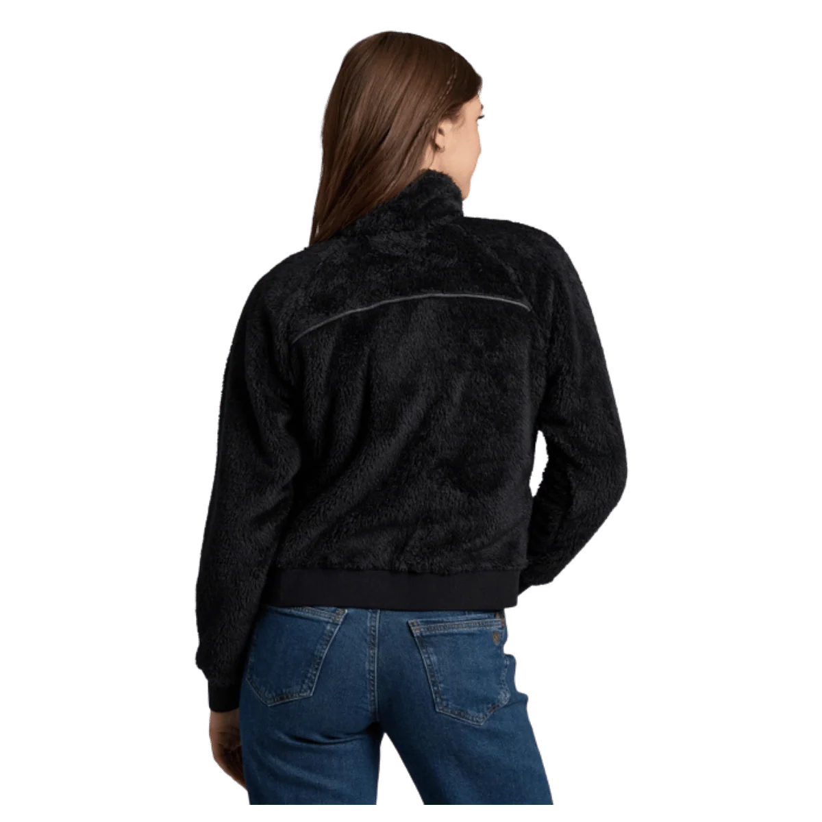 KUHL WOMEN'S AVINA FLIGHT JACKET HIGH-LOFT FLEECE - BLACK - Image 3