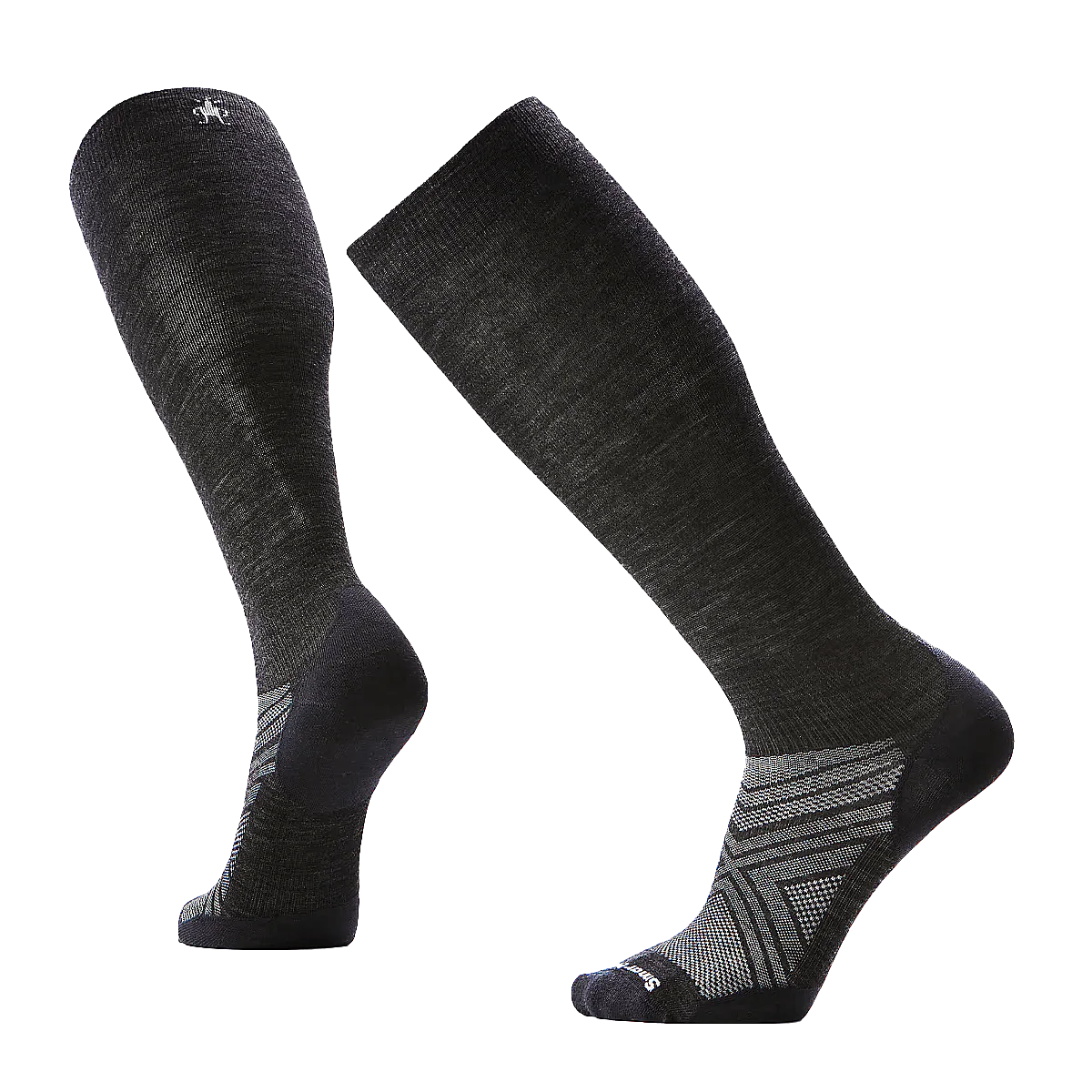 SMARTWOOL SKI EXTRA STRETCH ZERO CUSHION OTC SOCKS - CHARCOAL