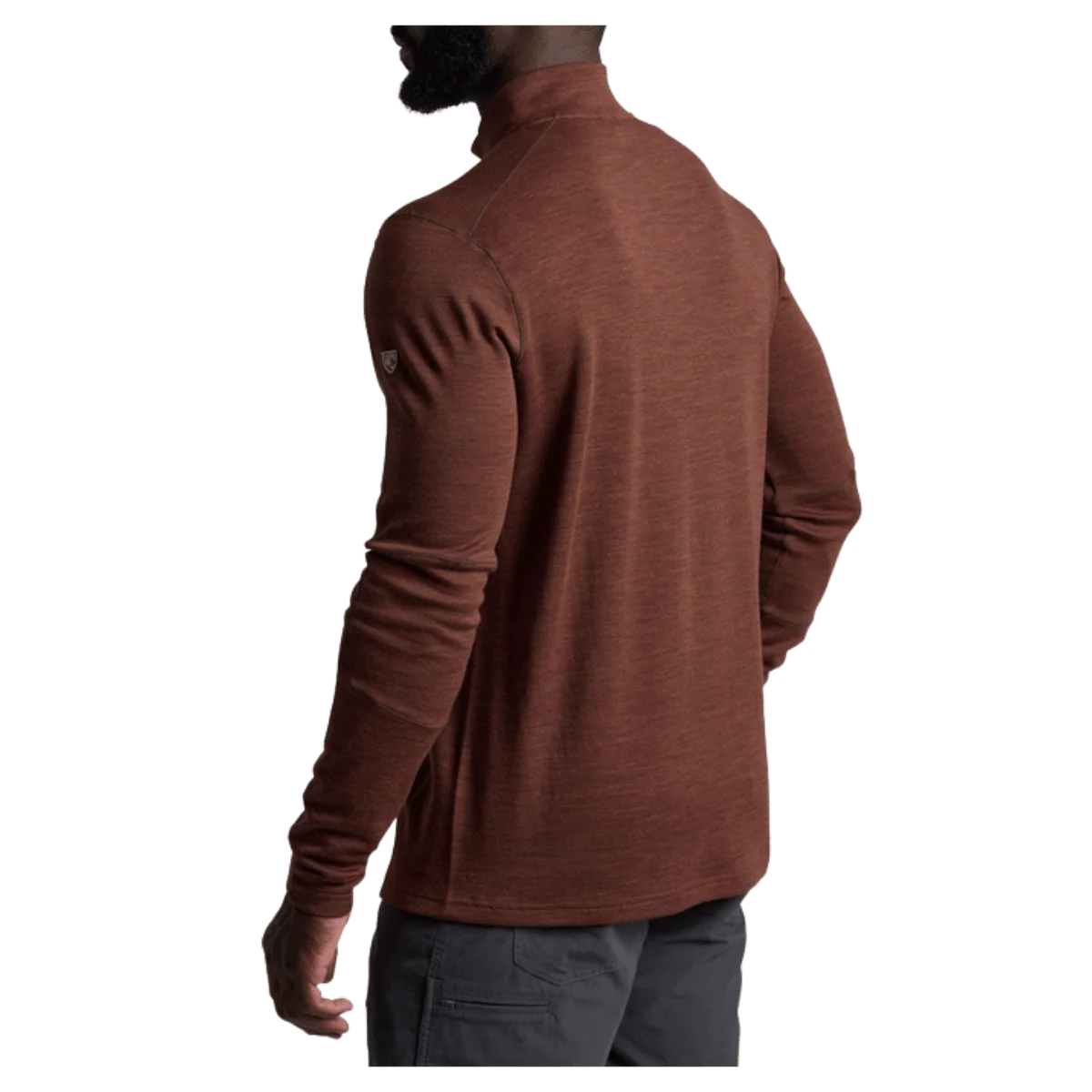 KUHL MEN'S INVIGORATR MERINO 1/4 ZIP AEROKNIT - RUSTIC BRICK - Image 2