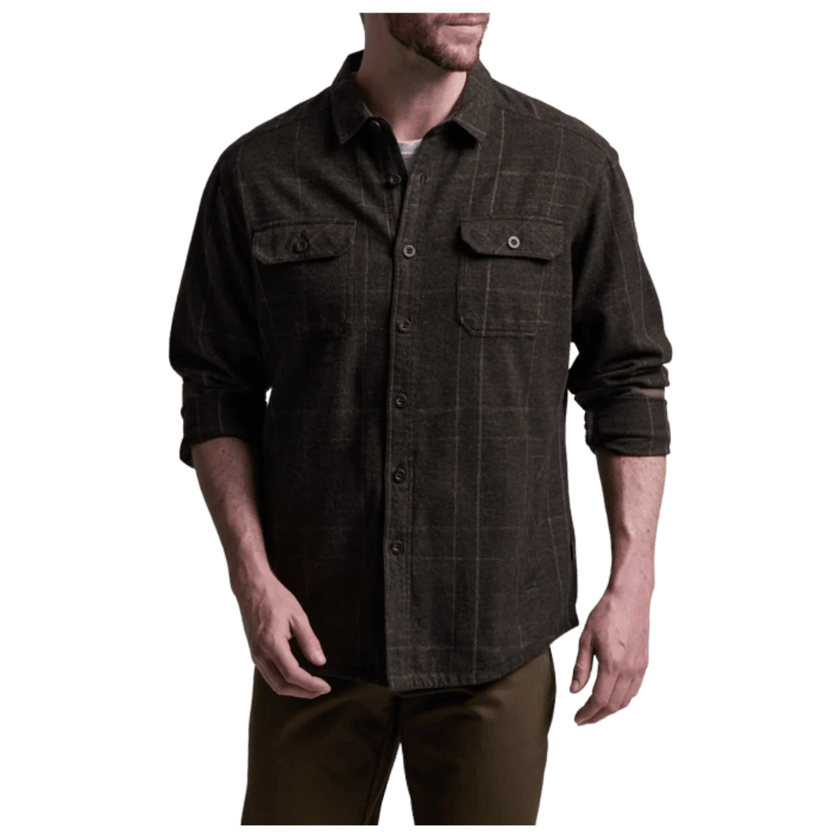 KUHL MEN'S DEVIATR JAC COTTON TENCEL SHIRT - DARK ROAST