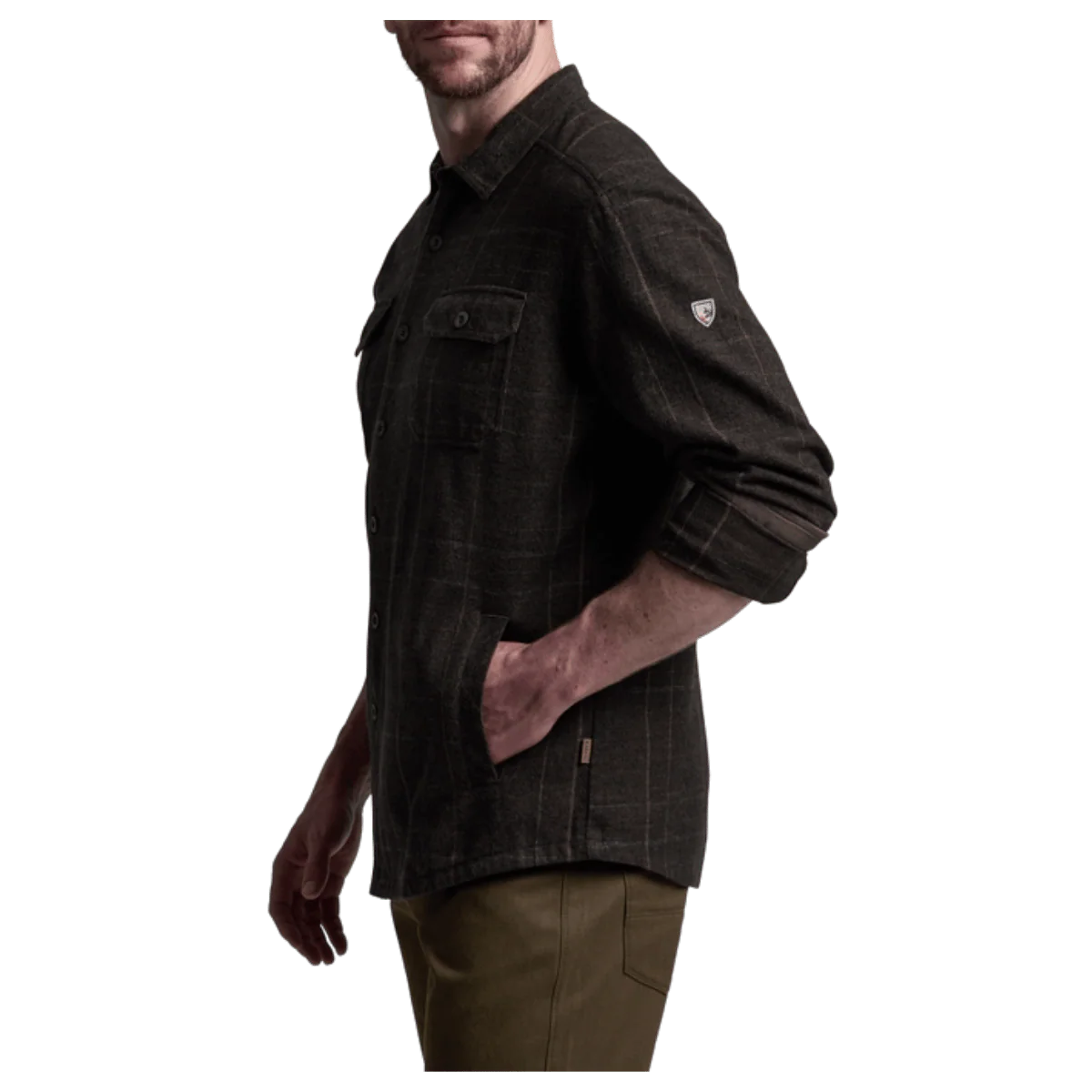 KUHL MEN'S DEVIATR JAC COTTON TENCEL SHIRT - DARK ROAST - Image 2