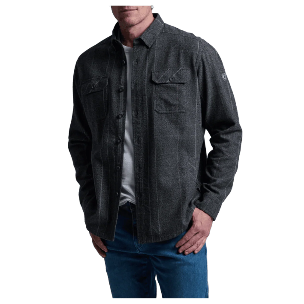 KUHL MEN'S DEVIATR JAC COTTON TENCEL SHIRT - PIRATE BLACK