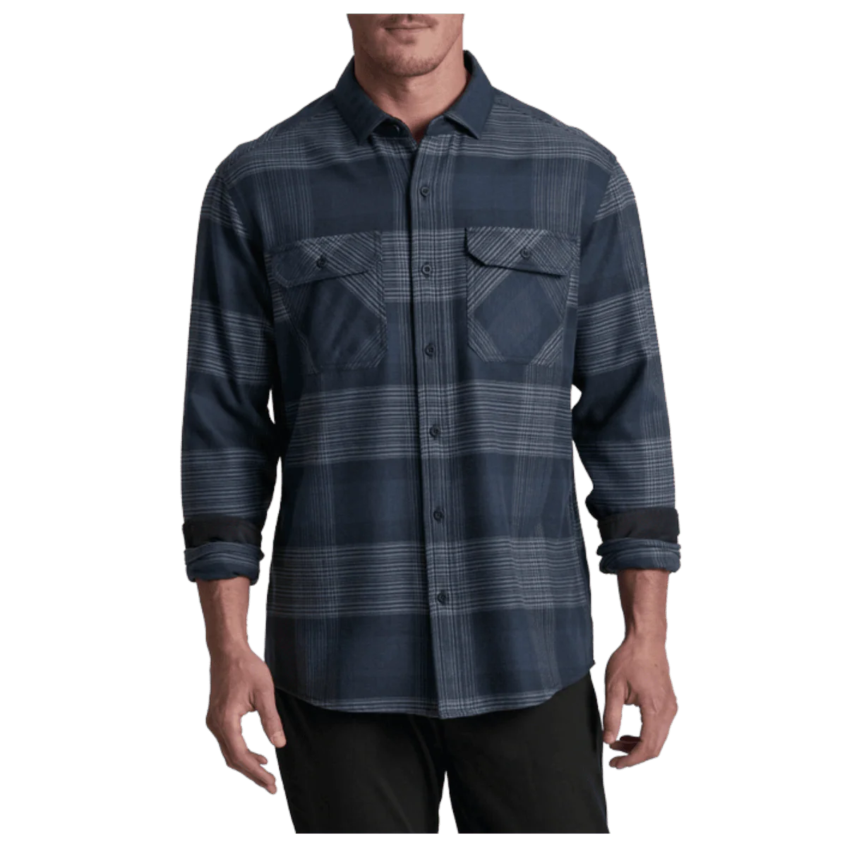 KUHL MEN'S RYDR FLANNEL LONG SLEEVE - BLUE LAGOON