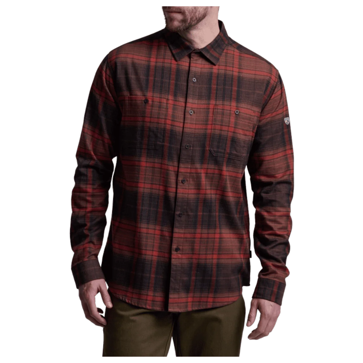KUHL MEN'S FUGITIVE FLANNEL COTTON TENCEL - BLOODSTONE RED