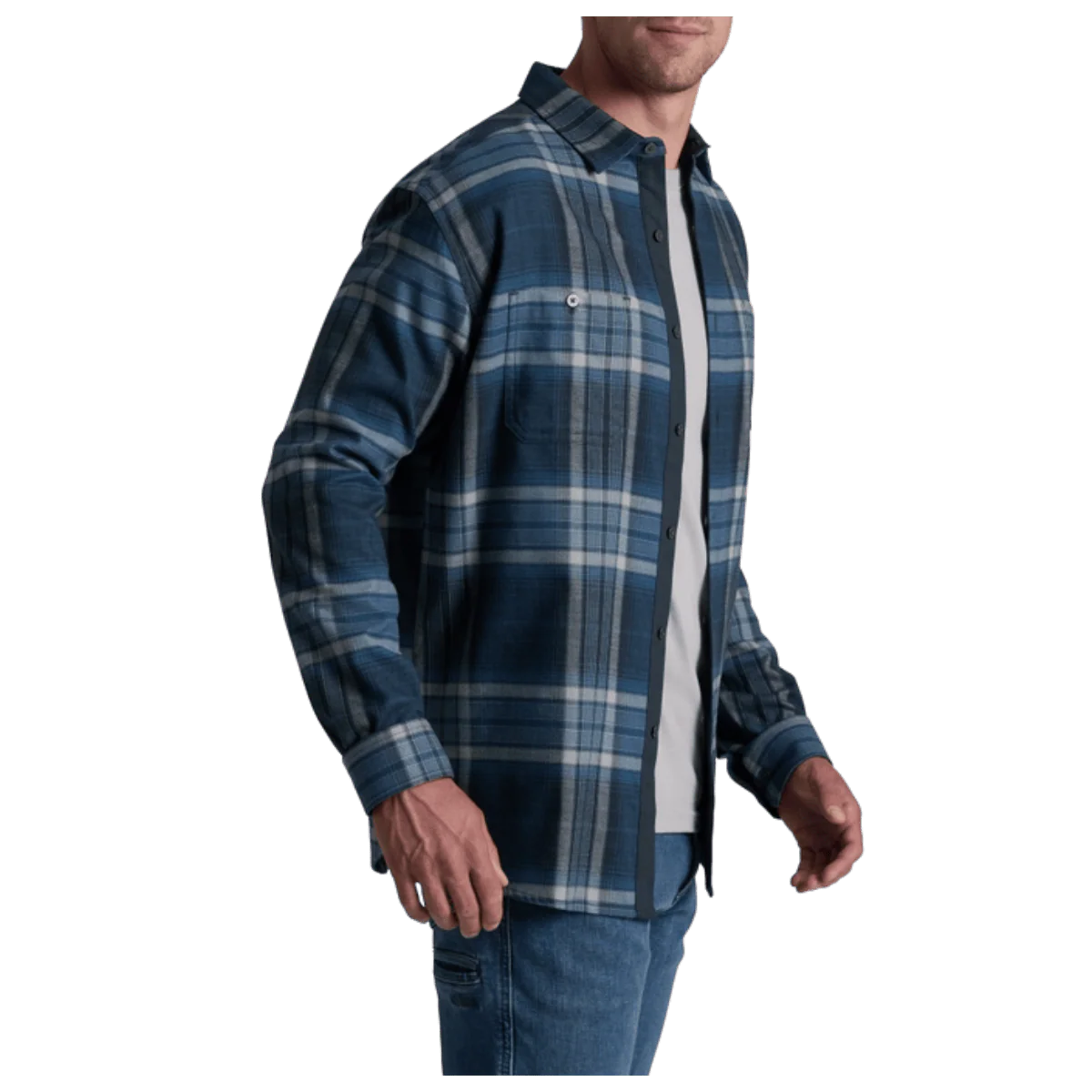 KUHL MEN'S FUGITIVE FLANNEL COTTON TENCEL - BLUE RIDGE