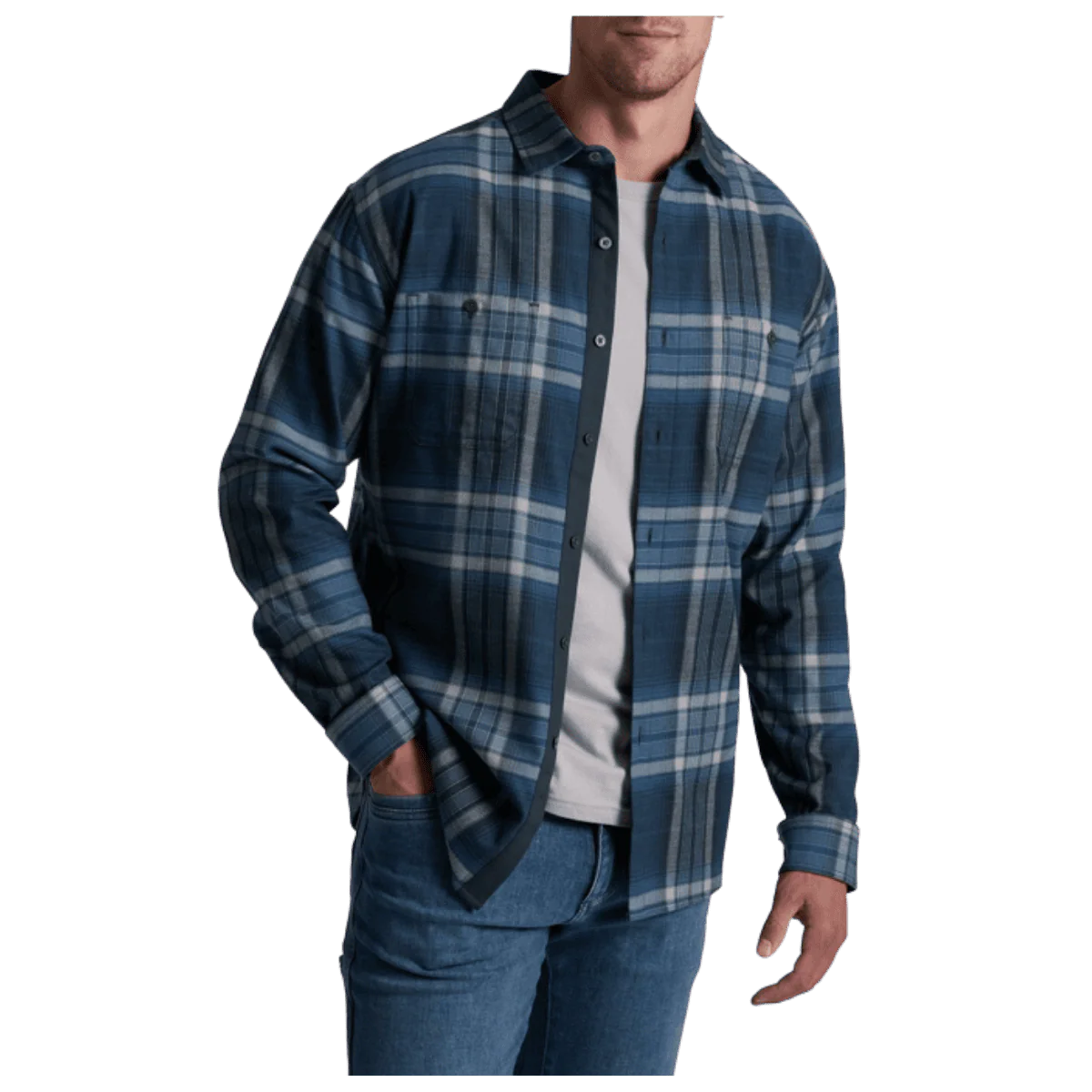 KUHL MEN'S FUGITIVE FLANNEL COTTON TENCEL - BLUE RIDGE - Image 2