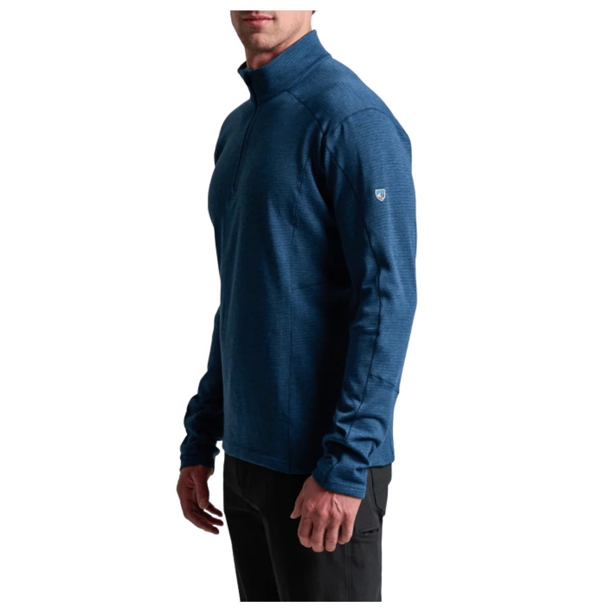 KUHL MEN'S REACTIV LITE GRID 1/4 ZIP PREMIUM GRAPHENE - MIDNIGHT - Image 2