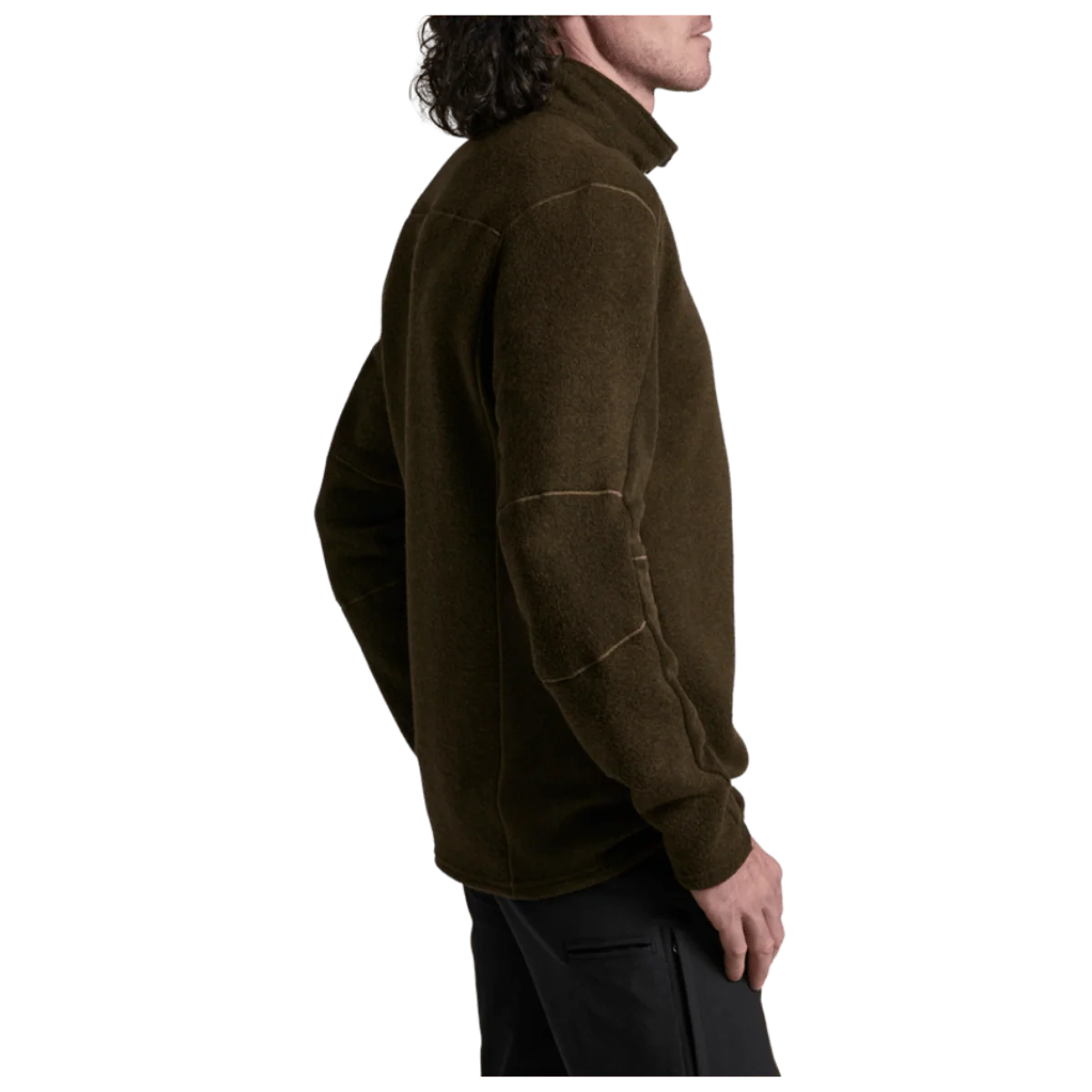 KUHL MEN'S INTERCEPTR 1/4 ZIP SWEATER JACKET - DARK ROAST - Image 2