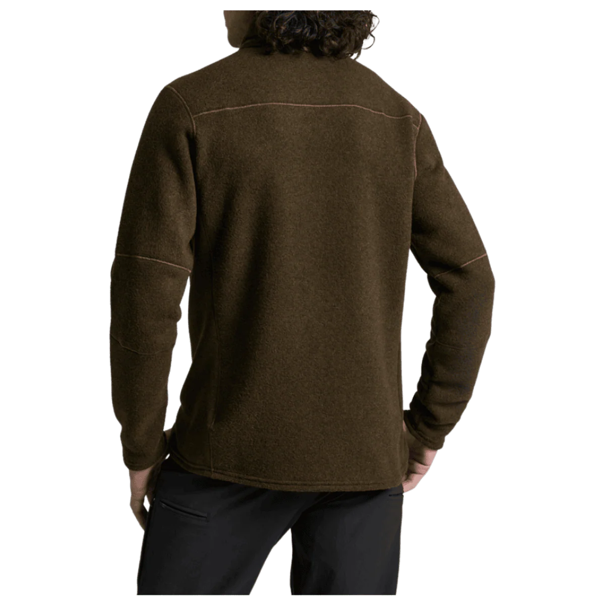 KUHL MEN'S INTERCEPTR 1/4 ZIP SWEATER JACKET - DARK ROAST - Image 3