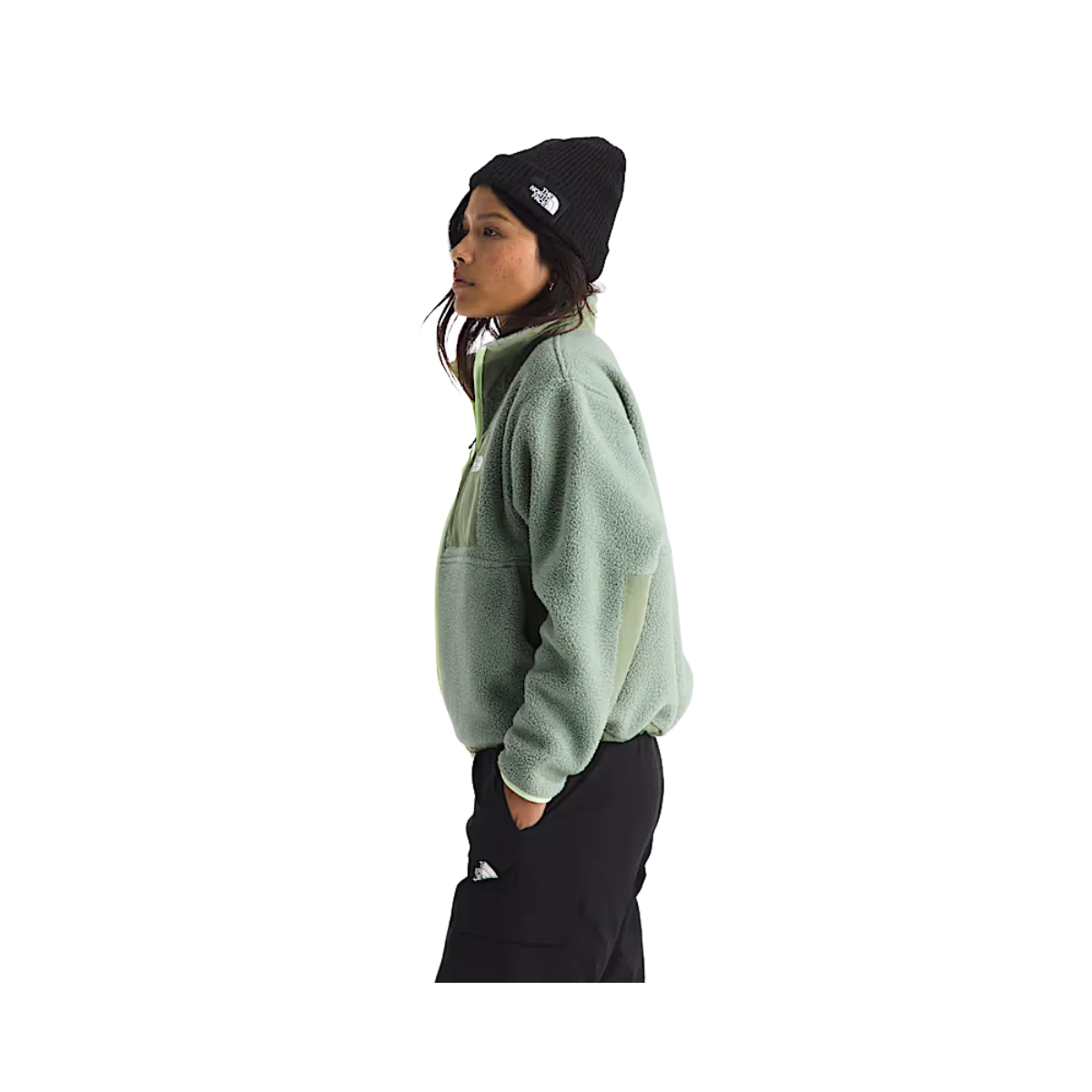 NORTH FACE WOMEN'S YUMIORI OFF PEAK RELAXED FIT FULL ZIP  JACKET - SLATE MOSS/BARK MIST - Image 3