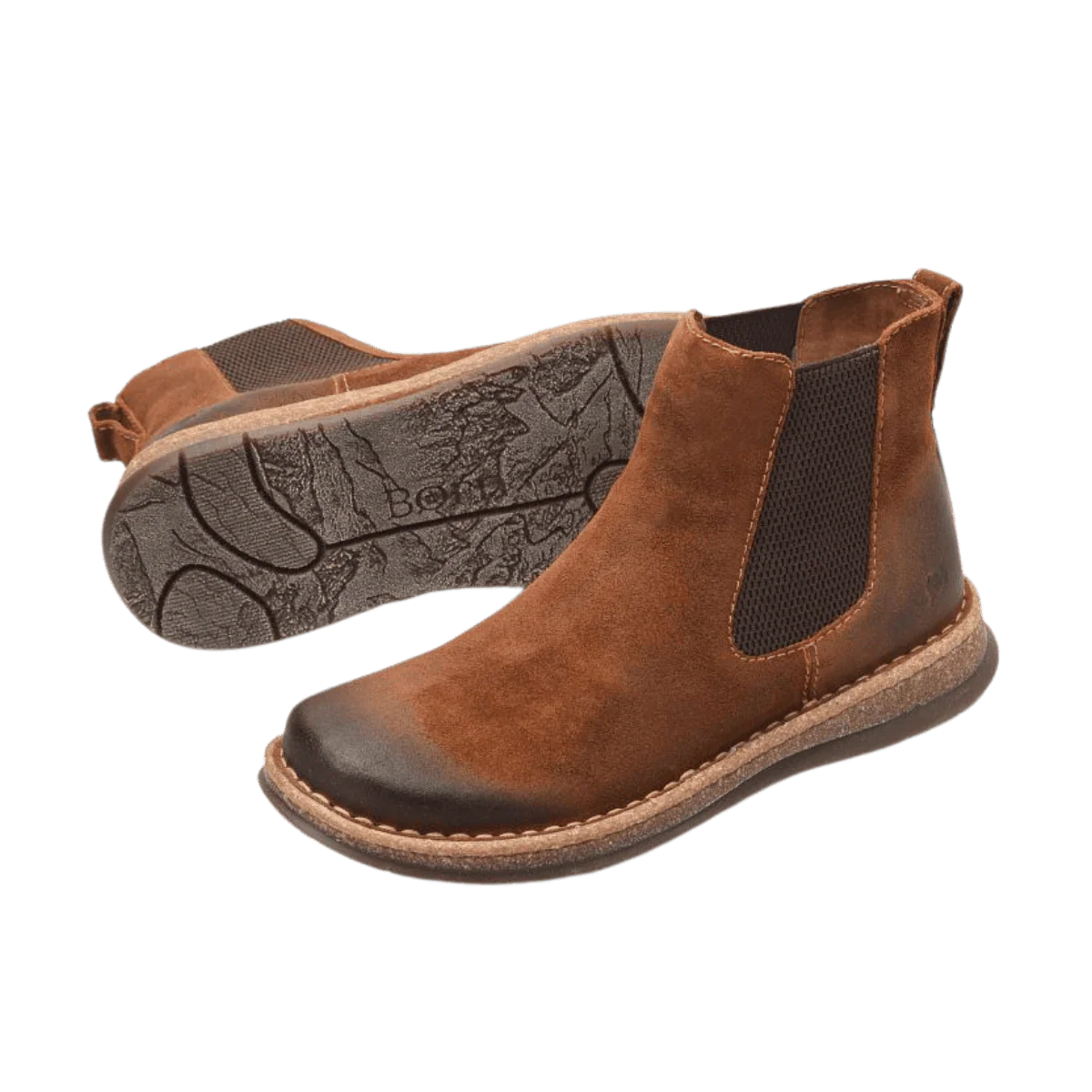 BRODY DISTRESSED LEATHER BOOTS - GLAZED GINGER