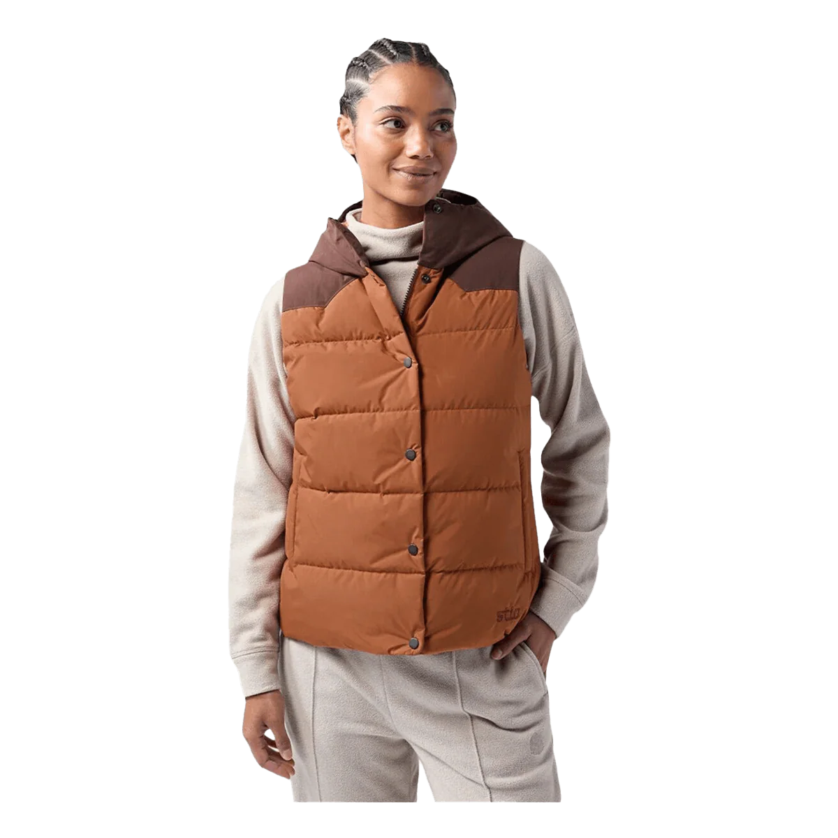 STIO WOMEN'S TURNBOLT DOWN VEST - MUSTANG/GRIZZLY PAW - Image 2