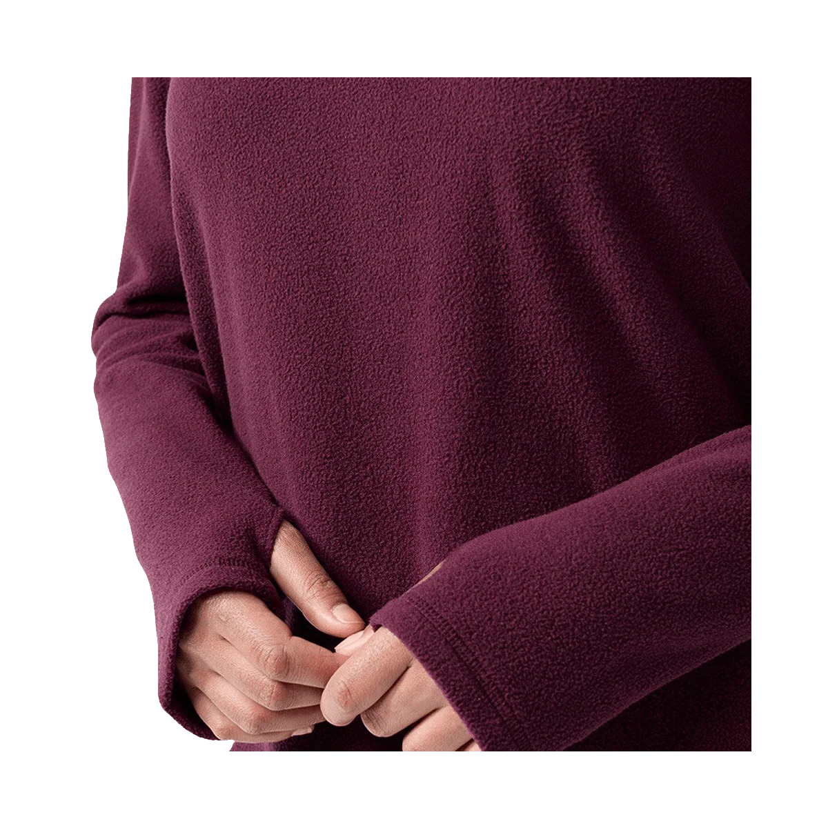 STIO WOMEN'S TURPIN FLEECE FUNNEL NECK - AUBERGINE - Image 4