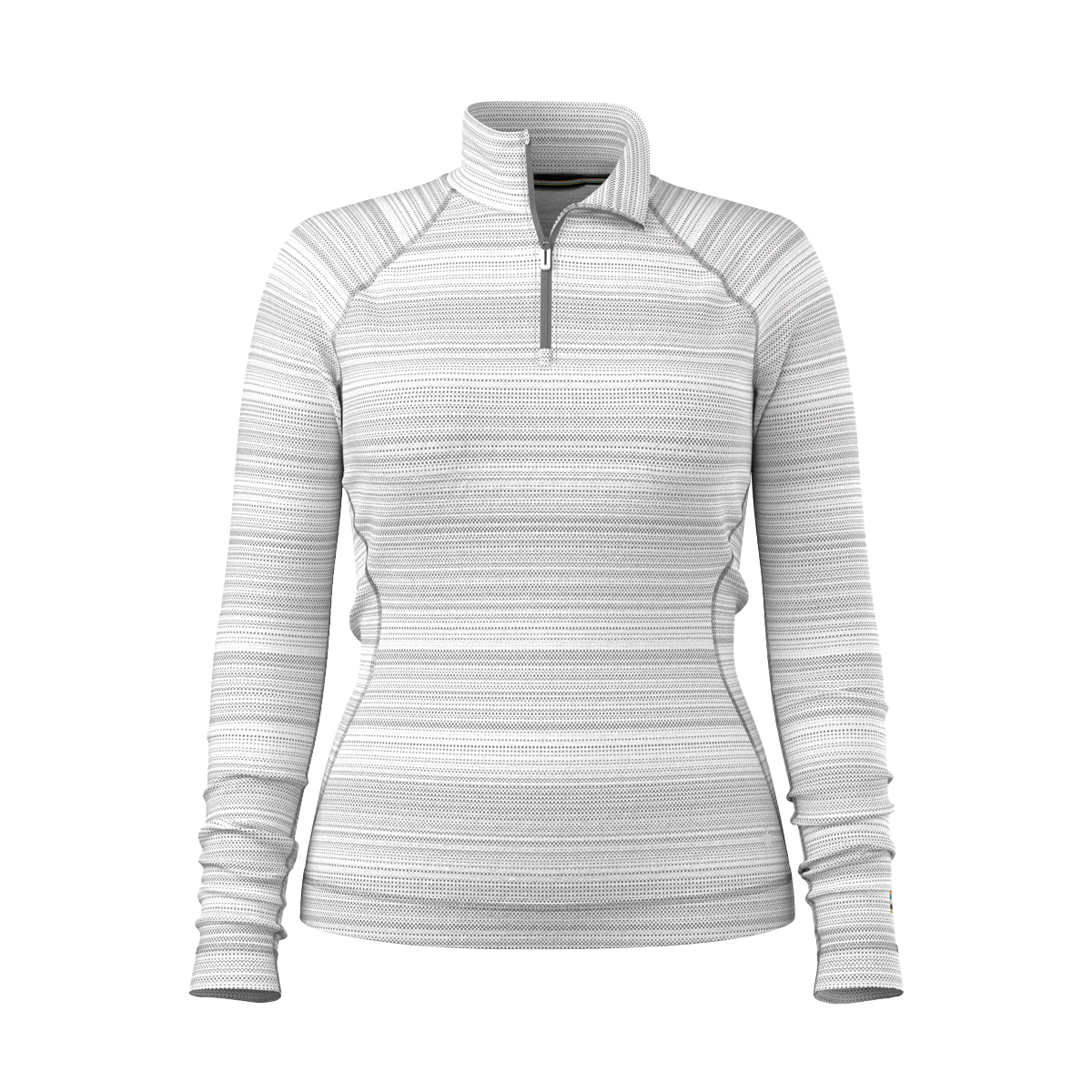 SMARTWOOL WOMEN'S CLASSIC THERMAL MERINO BASE LAYER 1/4 ZIP -LT GRY COLOR SHIFT