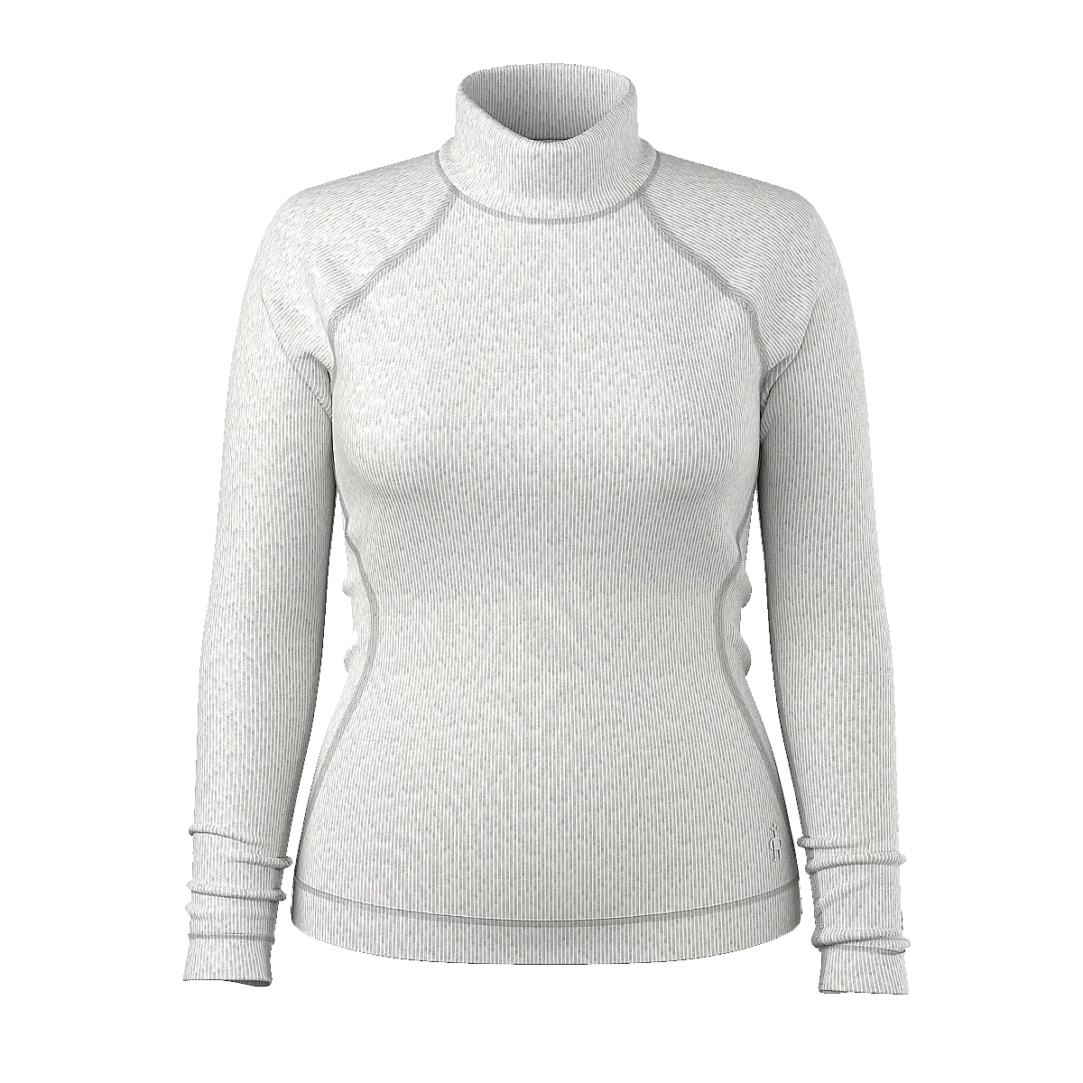 SMARTWOOL WOMEN'S THERMAL MERINO RIB TURTLENECK - ASH HEATHER