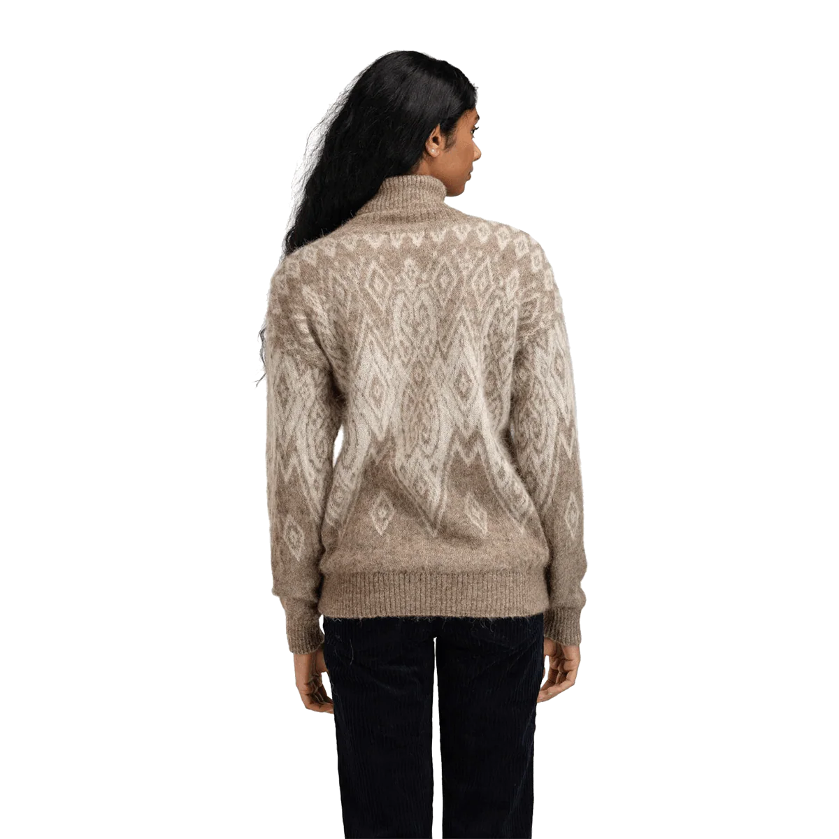 DALE OF NORWAY WOMEN'S FALUN ALPA SWEATER - NATURAL BEIGE OFFWHITE - Image 4