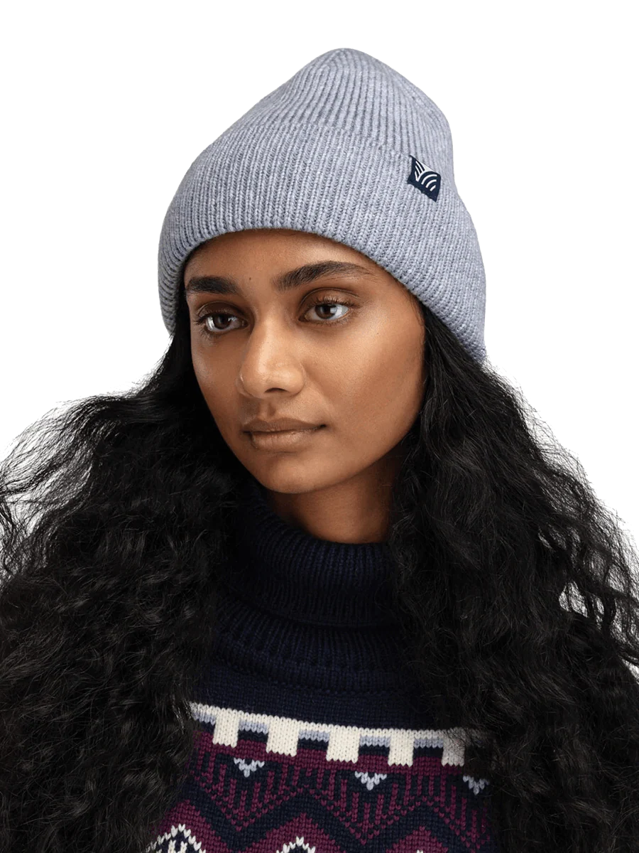 DALE OF NORWAY BOUVET BEANIE HAT - LIGHTBLUE MEL. - Image 2