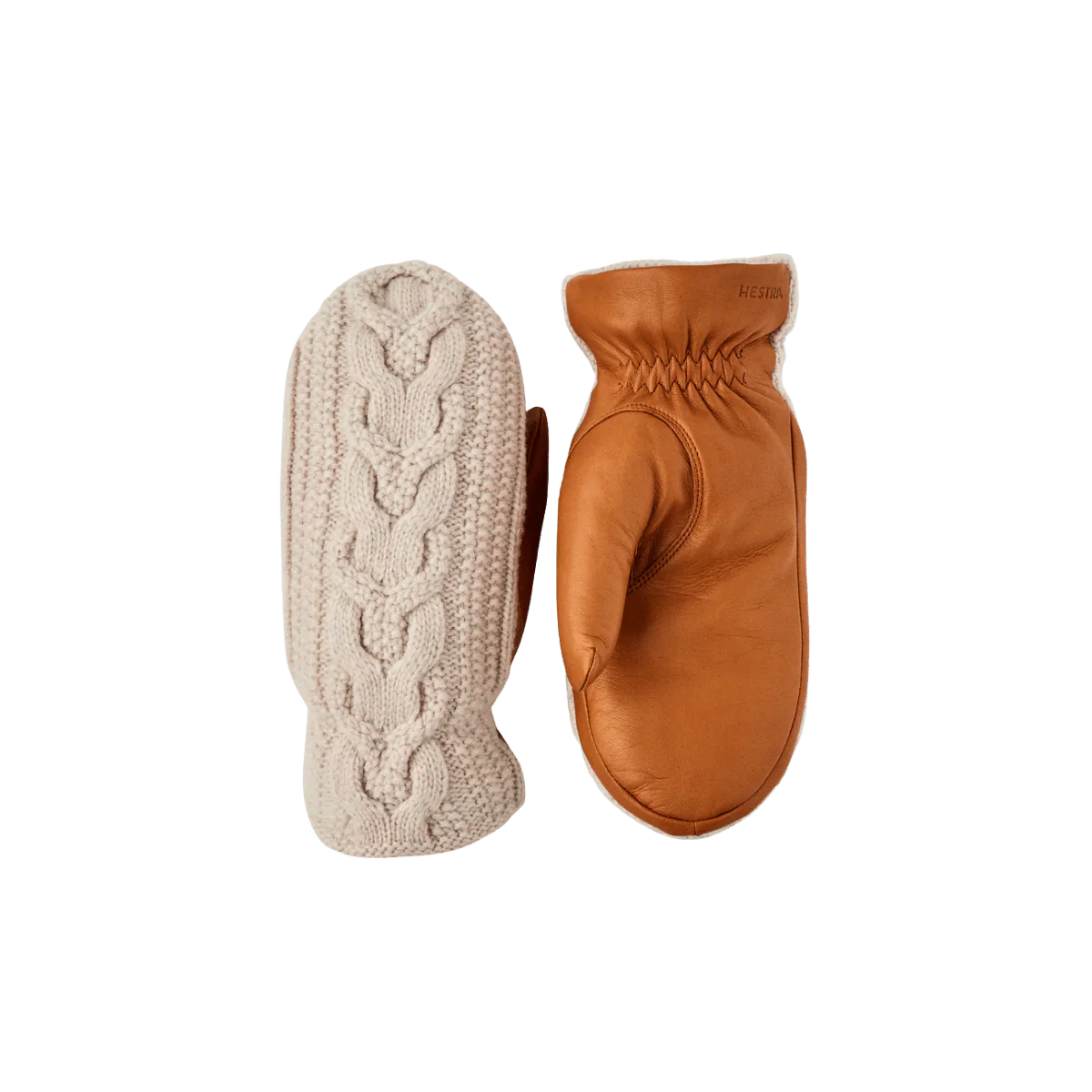 HESTRA WOMEN'S ELLA MITT - OFF WHITE/CORK