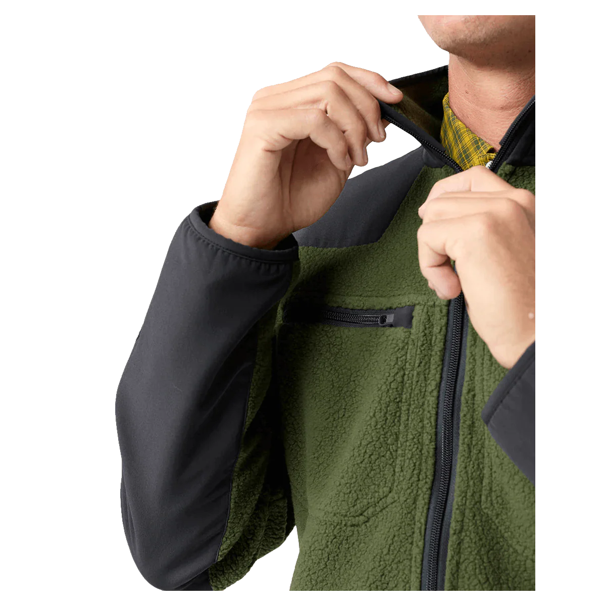 STIO RAWLINS FLEECE JACKET - PINE FOREST/BOUNDARY BLACK - Image 4