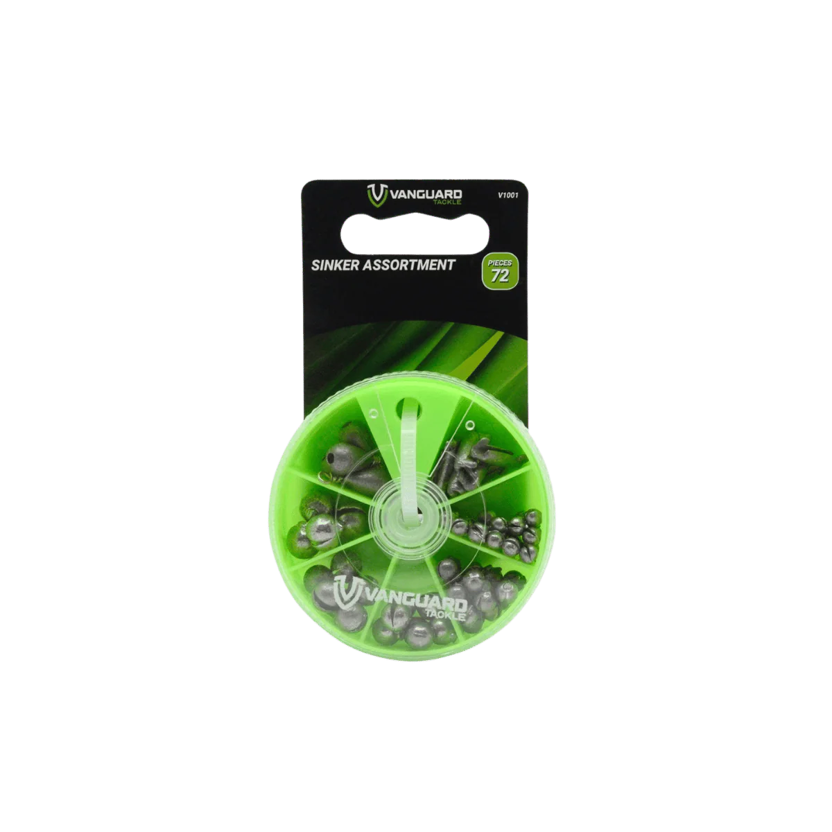 VANGUARD TACKLE LEAD ASSORTED SINKERS 72PC ASSORTED